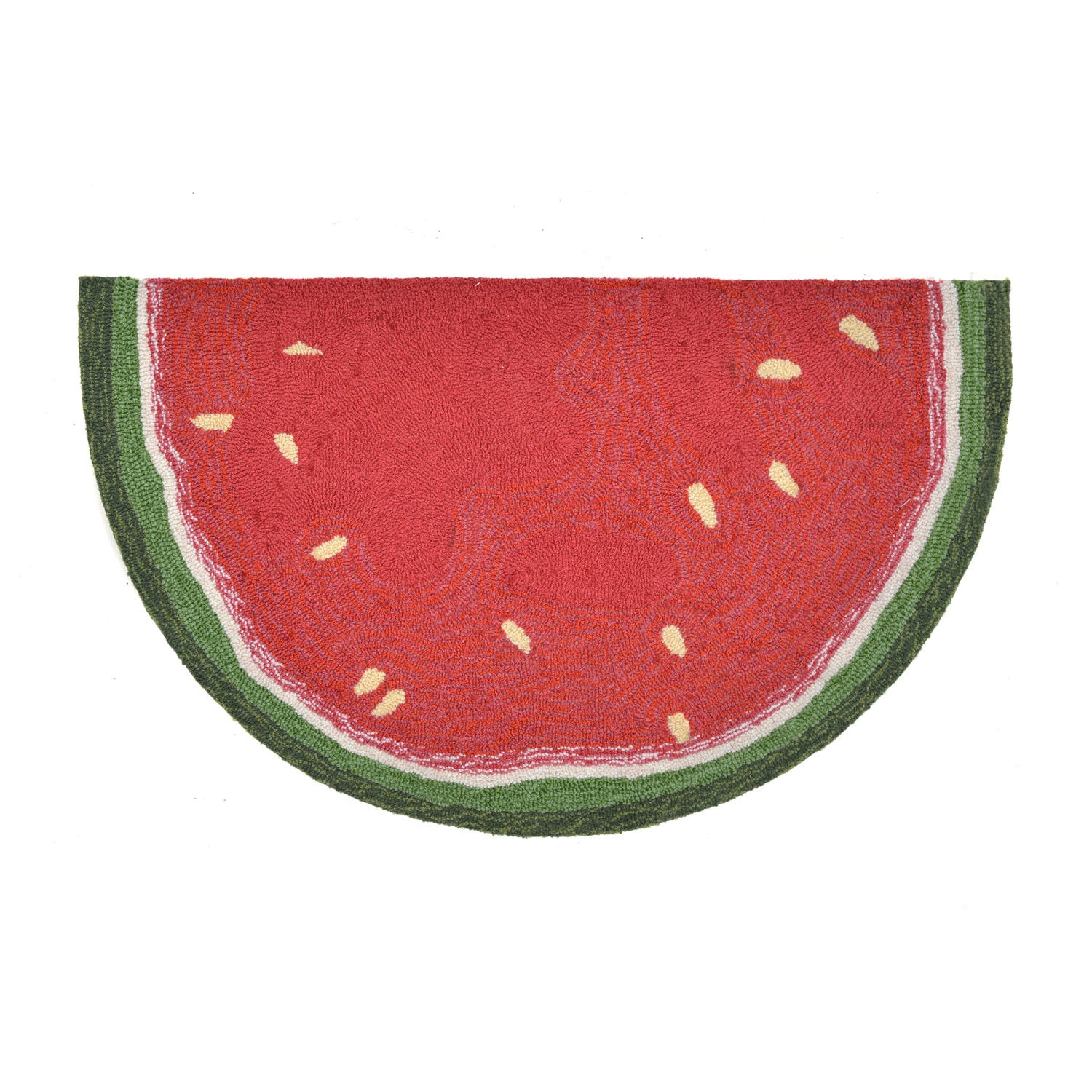 Watermelon Slice - Red / 20"X30" 1/2 RD Frontporch Collection 'Watermelon Slice' Indoor/Outdoor Rug 0