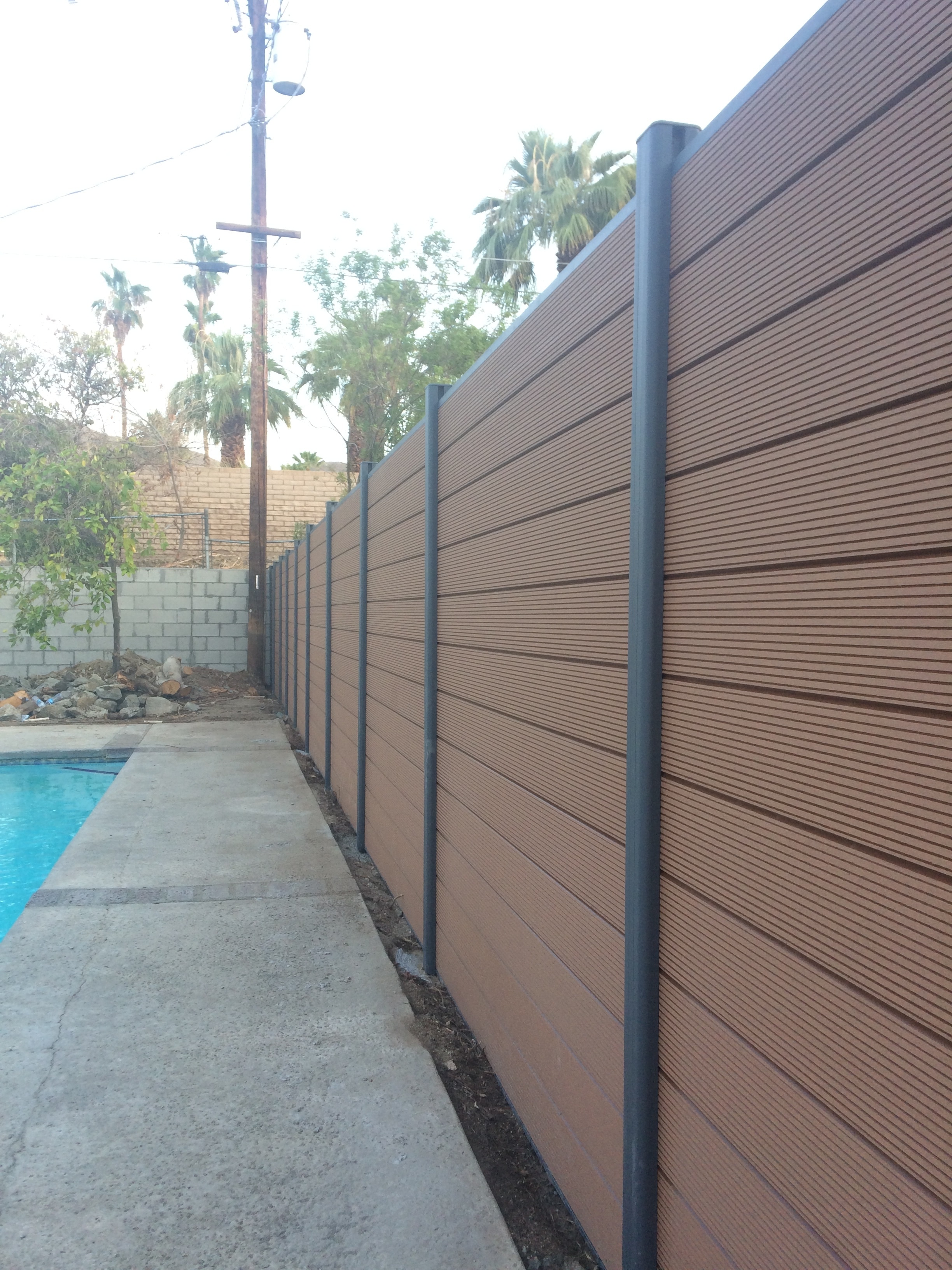 Privacy Fence / Euro Style Mocha / 6'x6' With One Post EP Euro Style 6x6 Ft. Composite Privacy Fence Kit 0