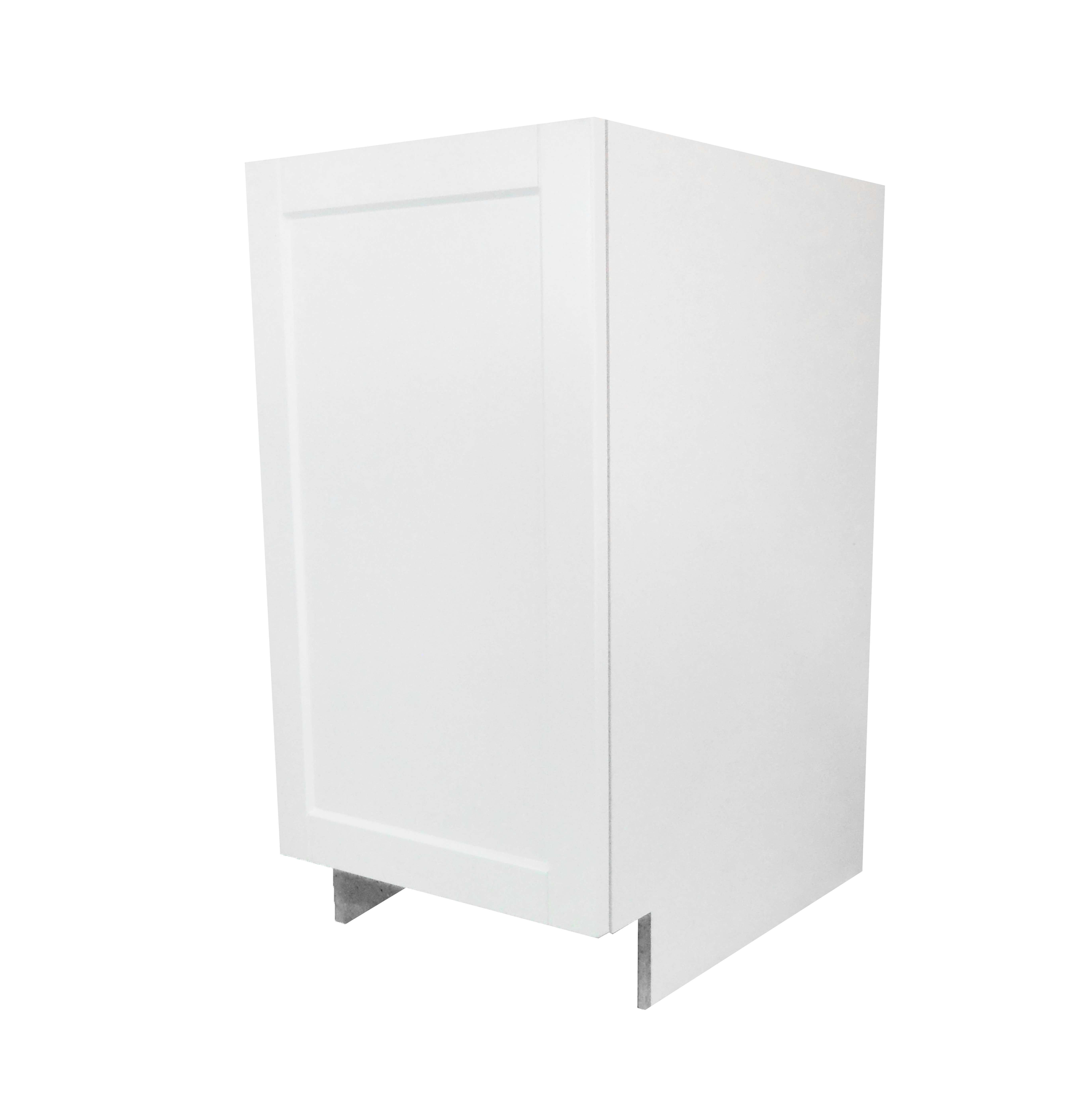 Base Cabinet With Door / Flat Panel White / 12 Solaire White 0