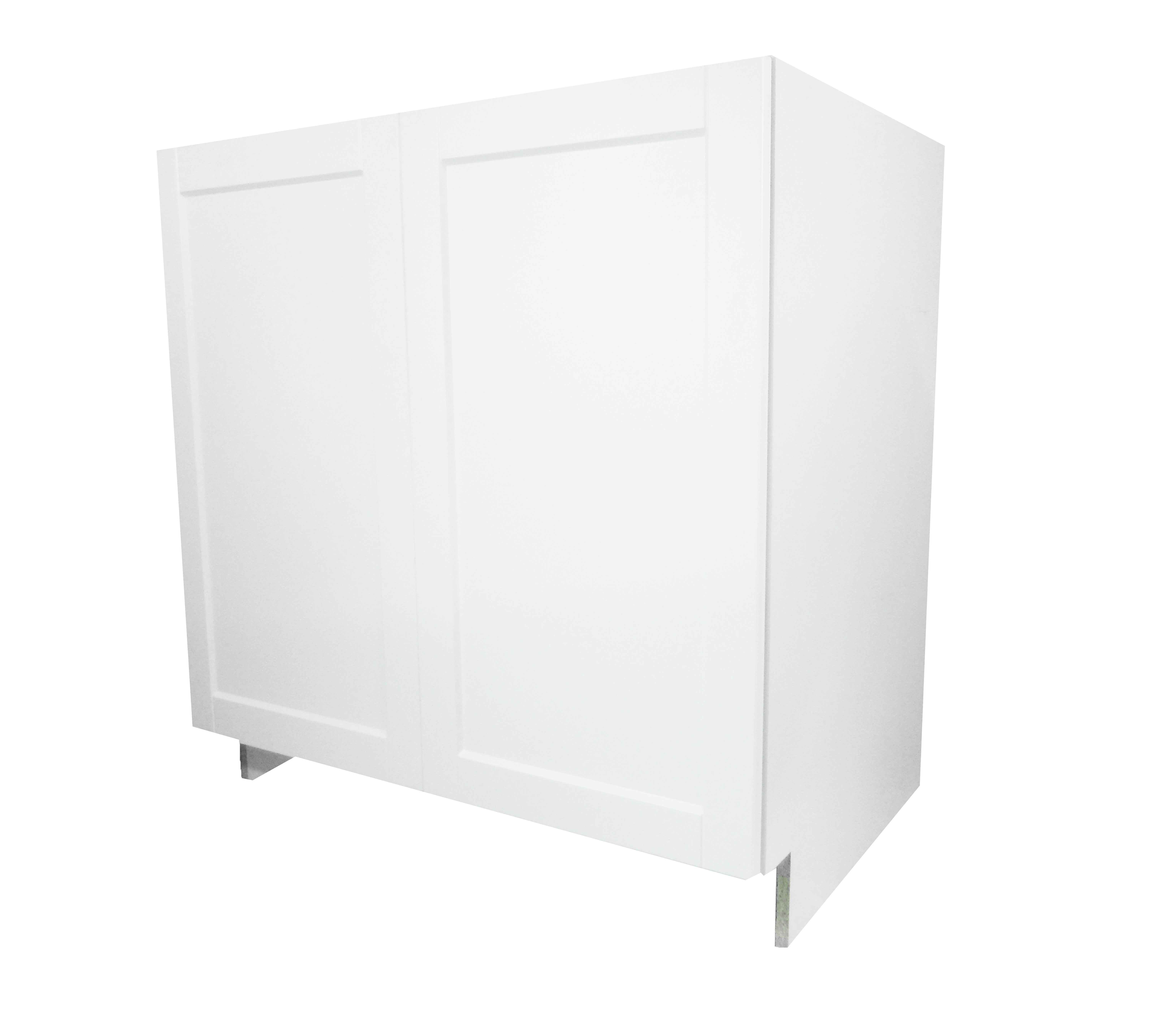 Base Cabinet With 2 Door / Flat Panel White / 24 Solaire White 0