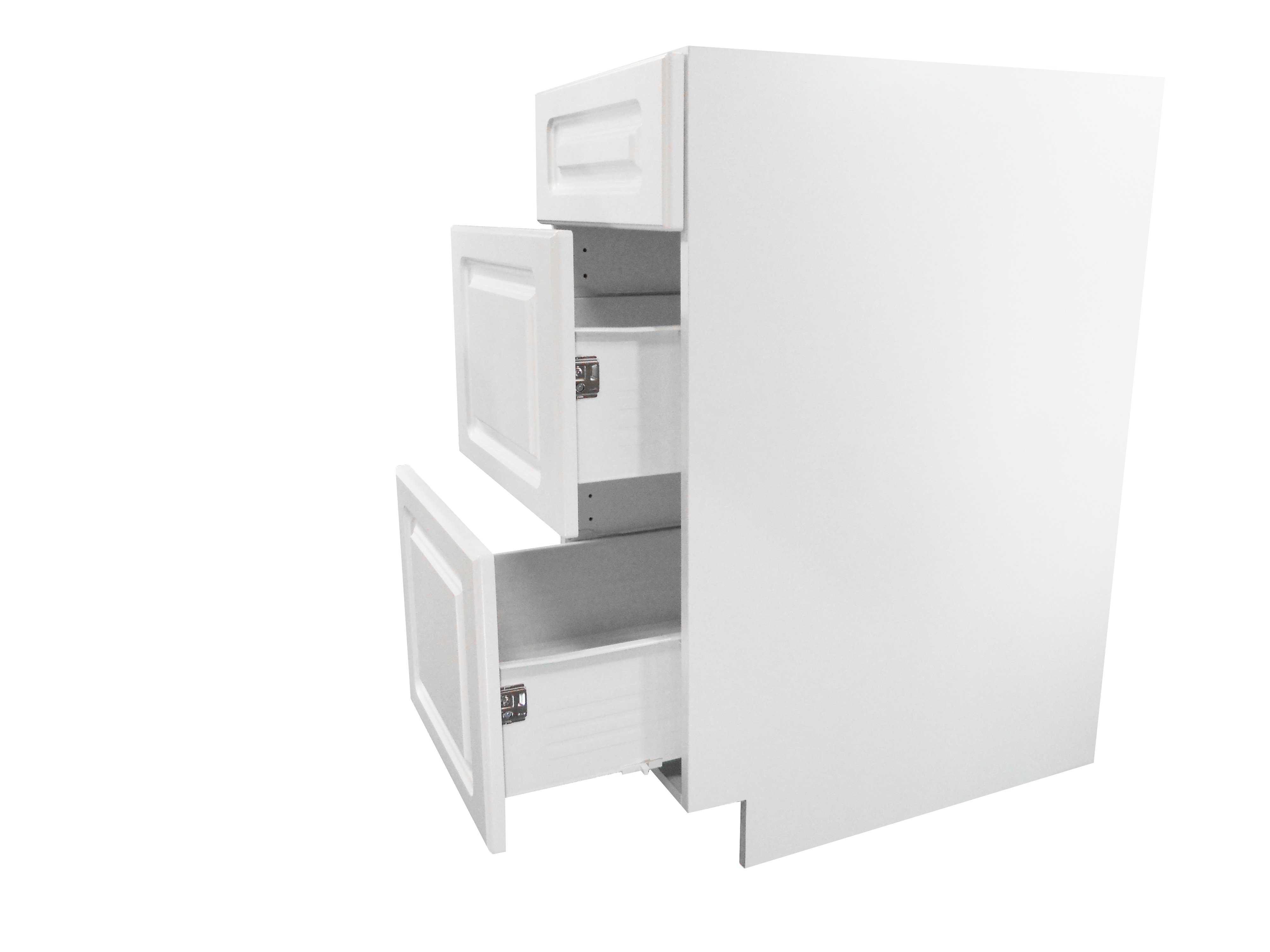 Base Cabinet 3 Drawer Bank / San Juan / Raised Panel White / 15 San Juan 0