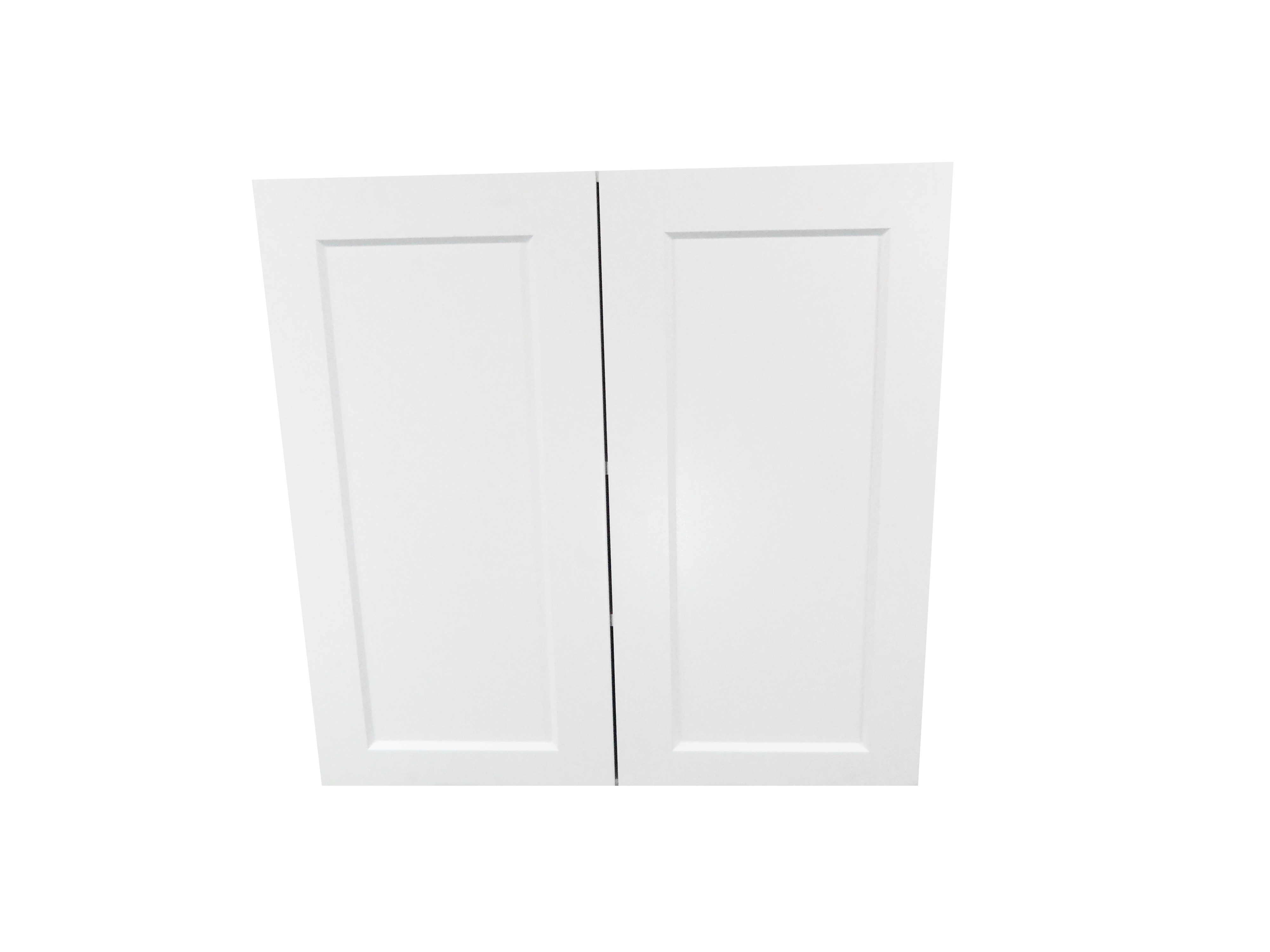Wall Cabinet with 2 Door / Wistler White / Flat Panel White / 27x30 Whistler White 0