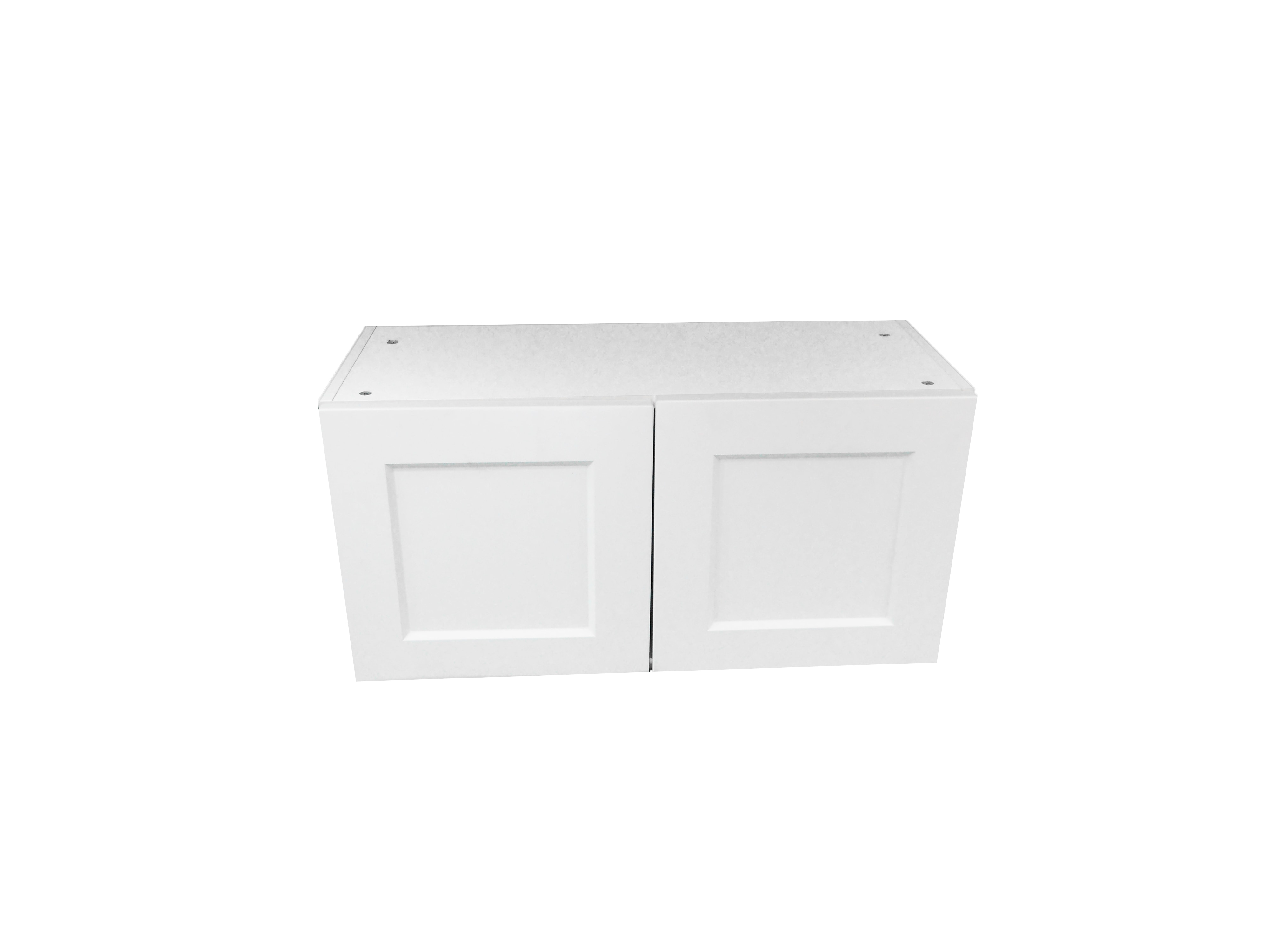 Appliance Wall Cabinet with 2 Doors / Wistler White / Flat Panel White / 30x12 Whistler White 0