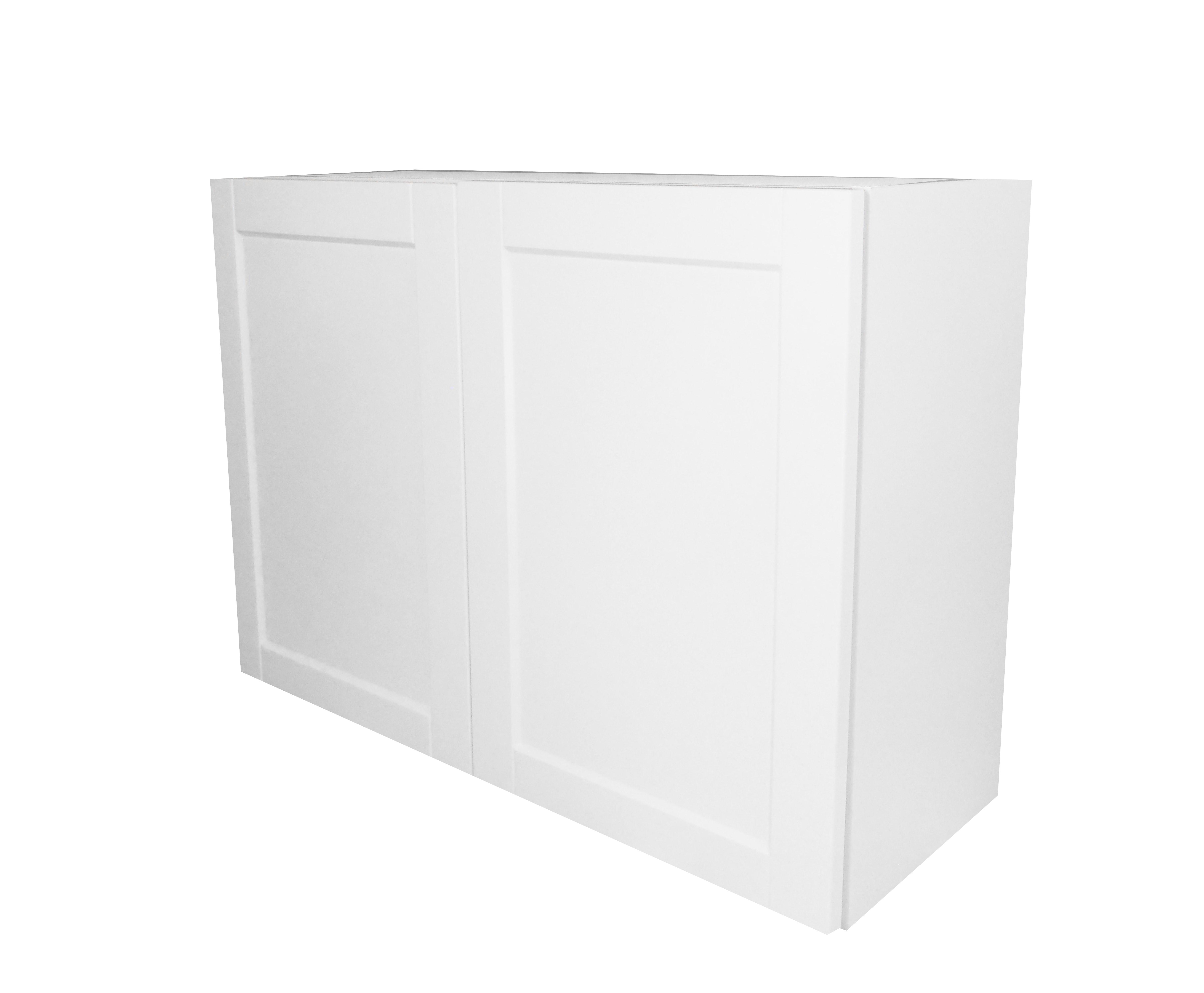 Wall Cabinet with 2 Door / Flat Panel White / 33x24 Solaire White 0