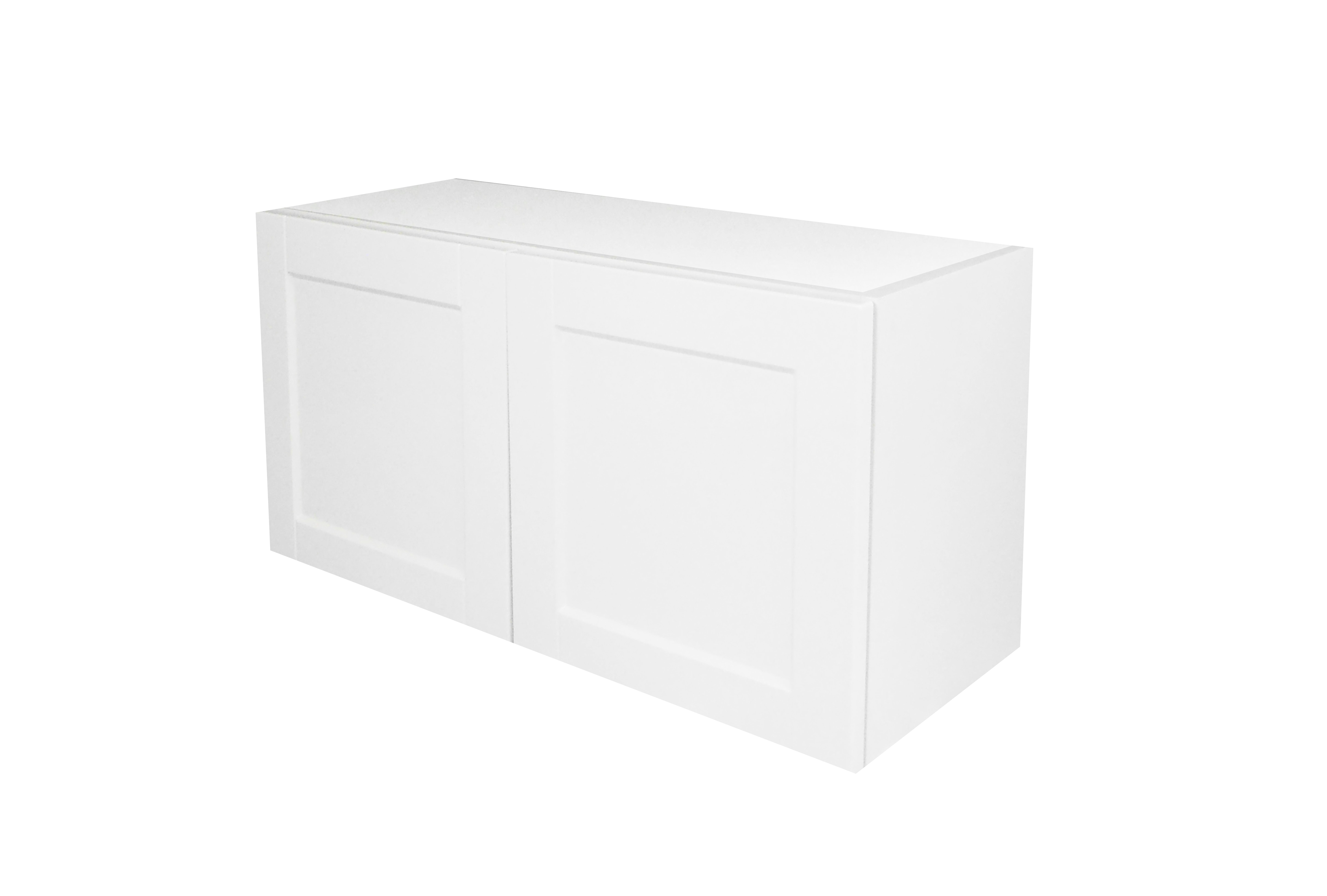 Appliance Wall Cabinet with 2 Doors / Flat Panel White / 36x18 Solaire White 0