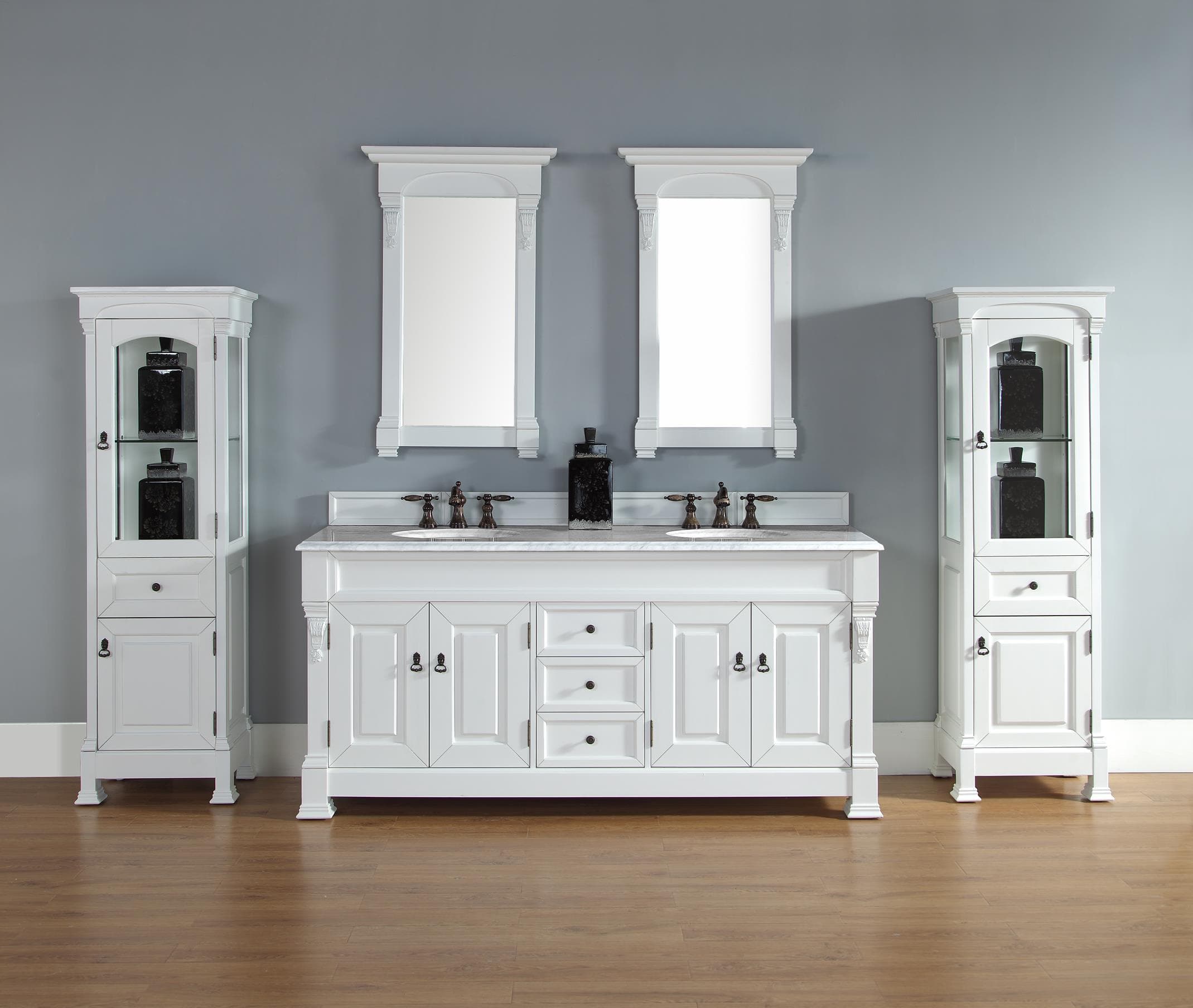 Transitional, Traditional, Double / 72 / 2CM Santa Cecilia Granite / Cottage White Brookfield Collection 0