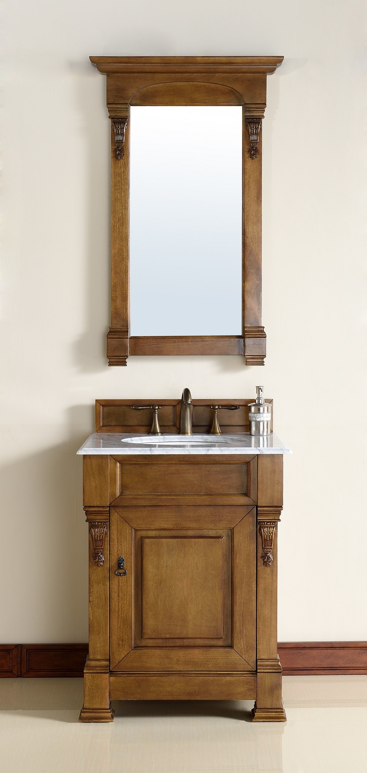Transitional, Traditional, Single / 26 / 2CM Galala Beige Marble / Country Oak Brookfield Collection 0