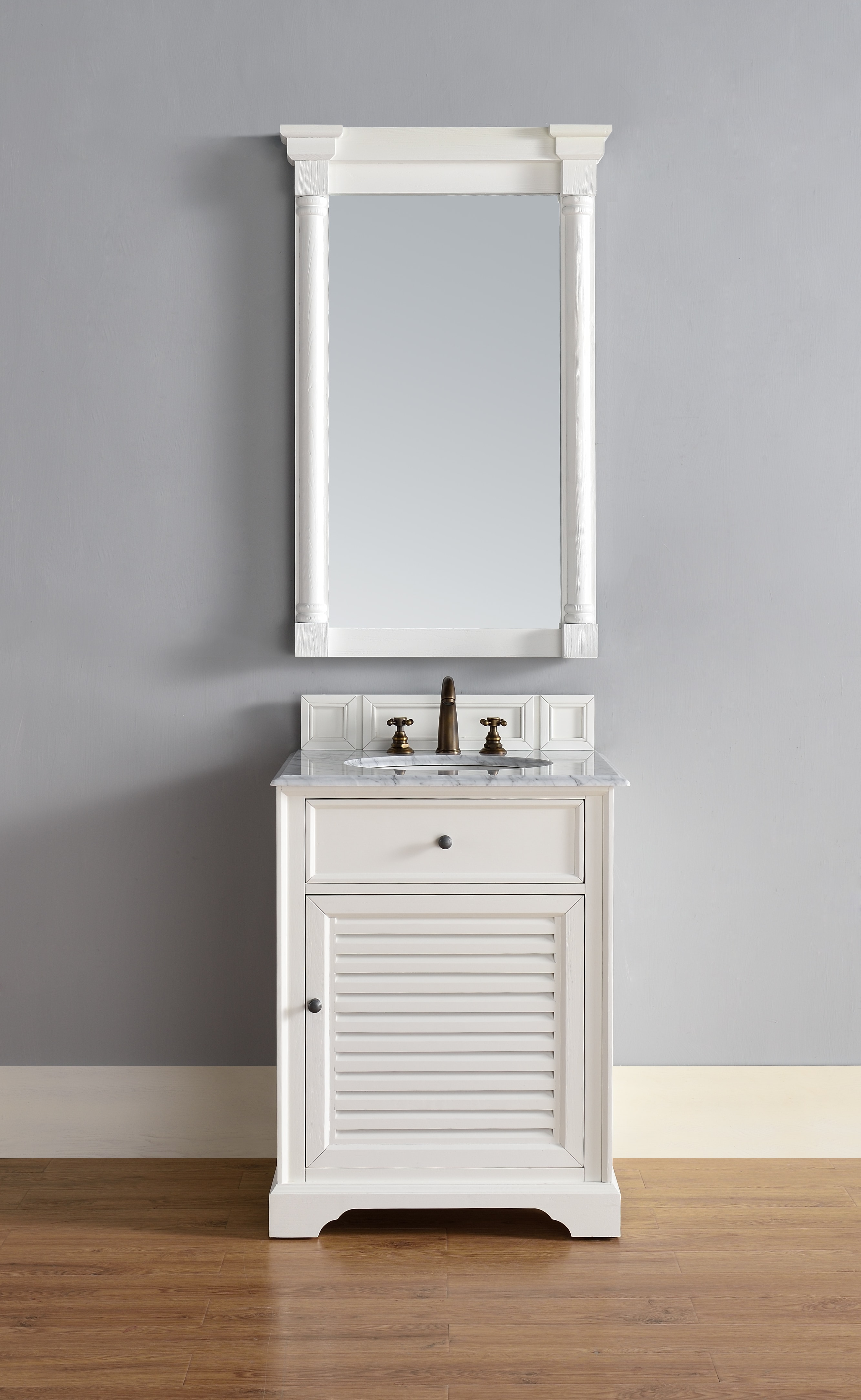Transitional, Traditional, Single / 26 / 4CM Carrara White Marble / Cottage White Savannah Collection 0