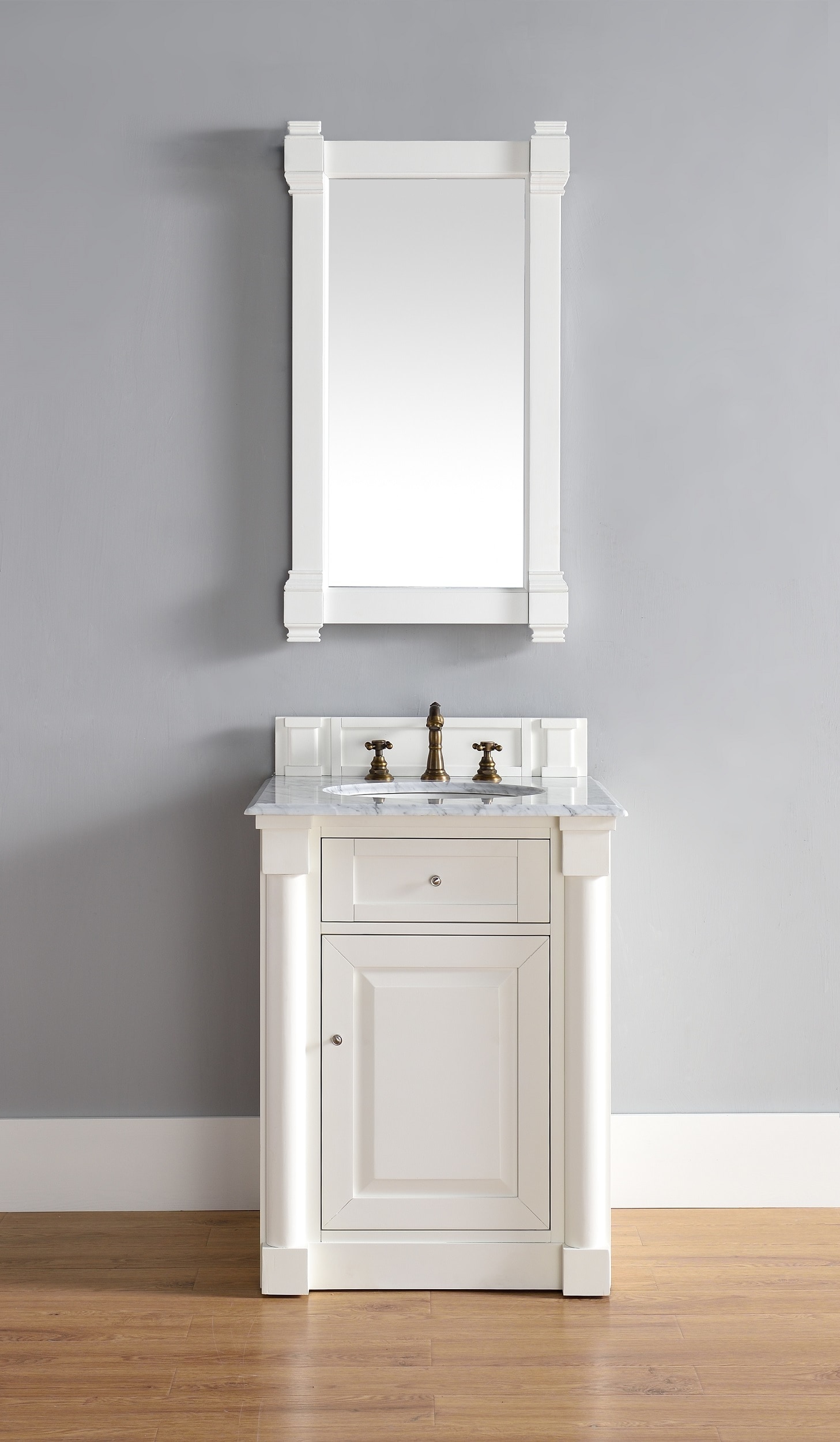 Transitional, Traditional / 24.5 / Base Only / Cottage White New Haven Collection 0