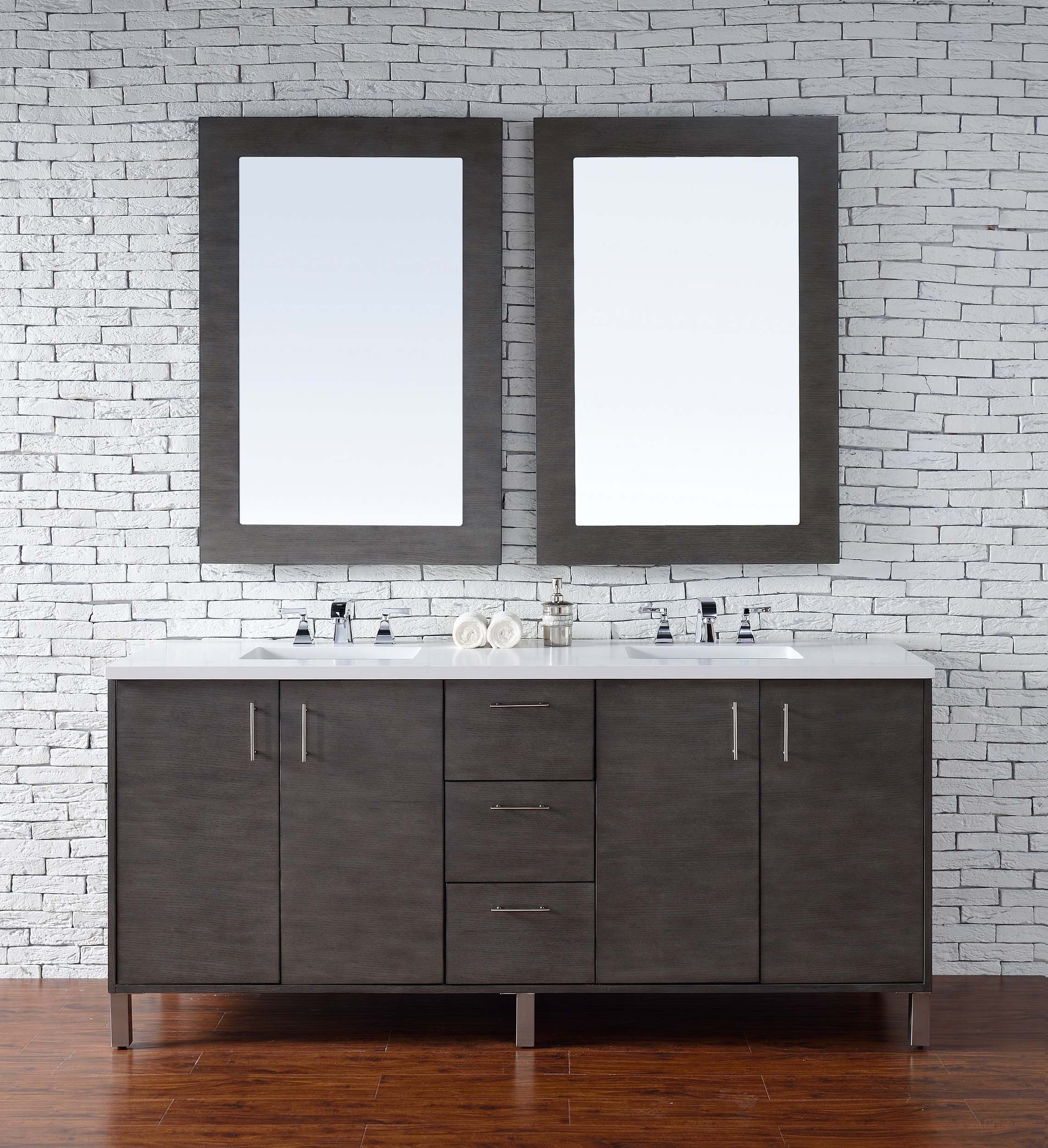 Contemporary/Modern, Transitional / 72 / Shadow Gray Quartz / Silver Oak Metropolitan Collection 0
