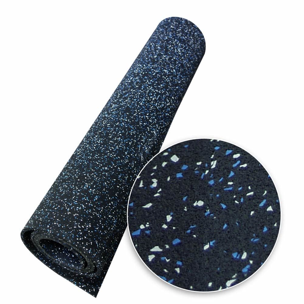 "Elephant Bark" Recycled Rubber Flooring Rolls - 3/16-Inch x 4 FT x 13 FT Rubber Rolls - Blue Steel Elephant Bark 0