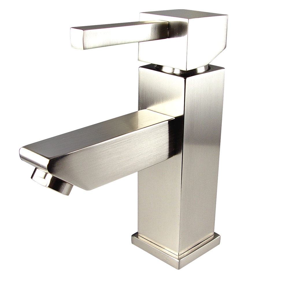 Brushed Nickel Versa Single Hole Mount Bathroom Vanity Faucet 0