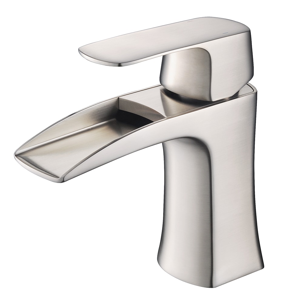 Single Hole Faucet Mount / Brushed Nickel Fortore Bathroom Vanity Faucet 0