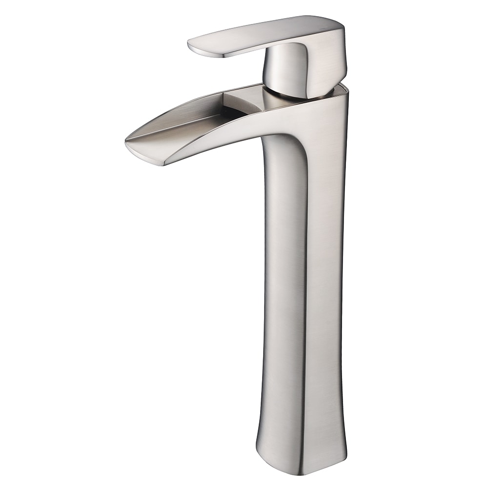 Single Hole Vessel Faucet Mount / Brushed Nickel Fortore Bathroom Vanity Faucet 0