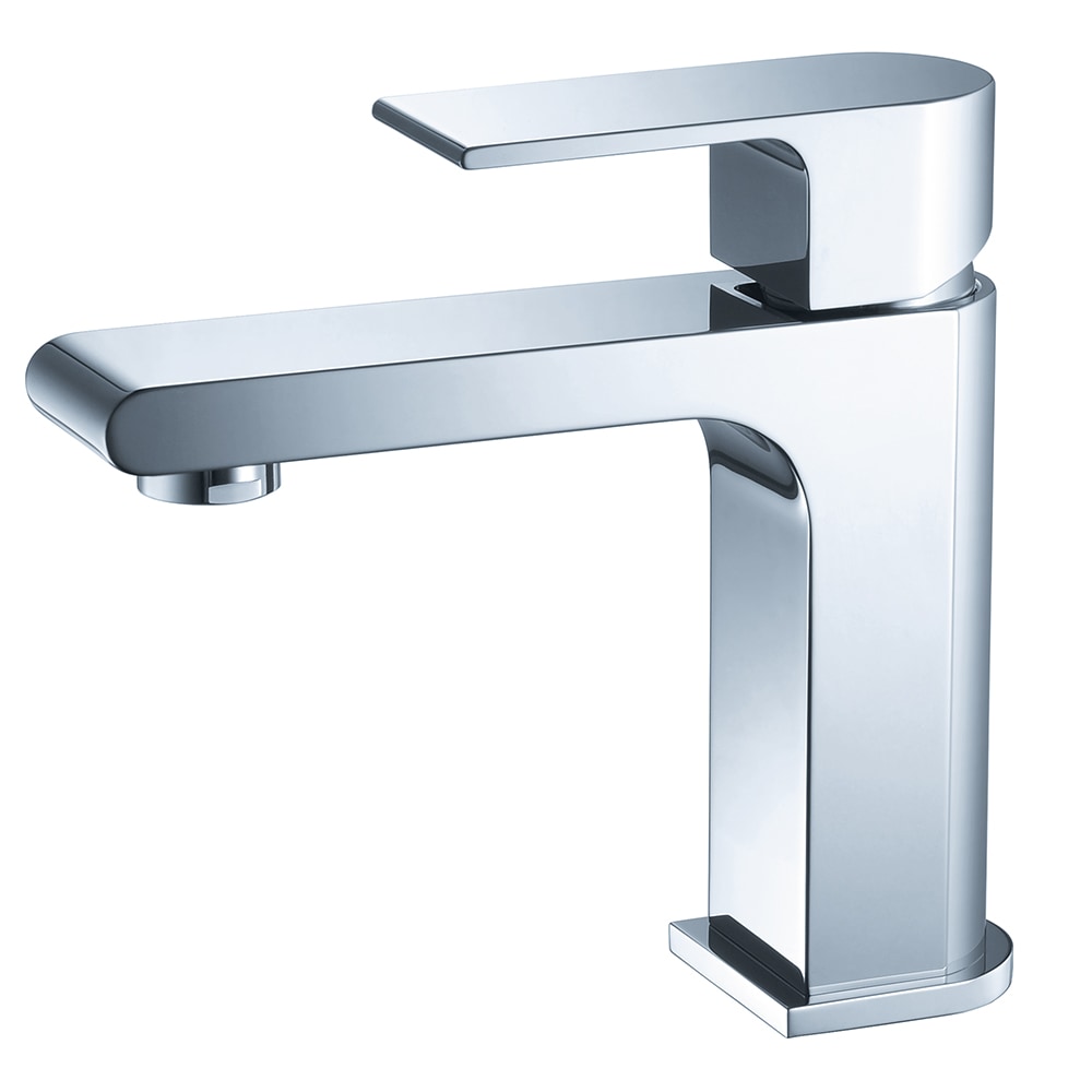 Single Hole Faucet Mount / Chrome Allaro Bathroom Vanity Faucet 0
