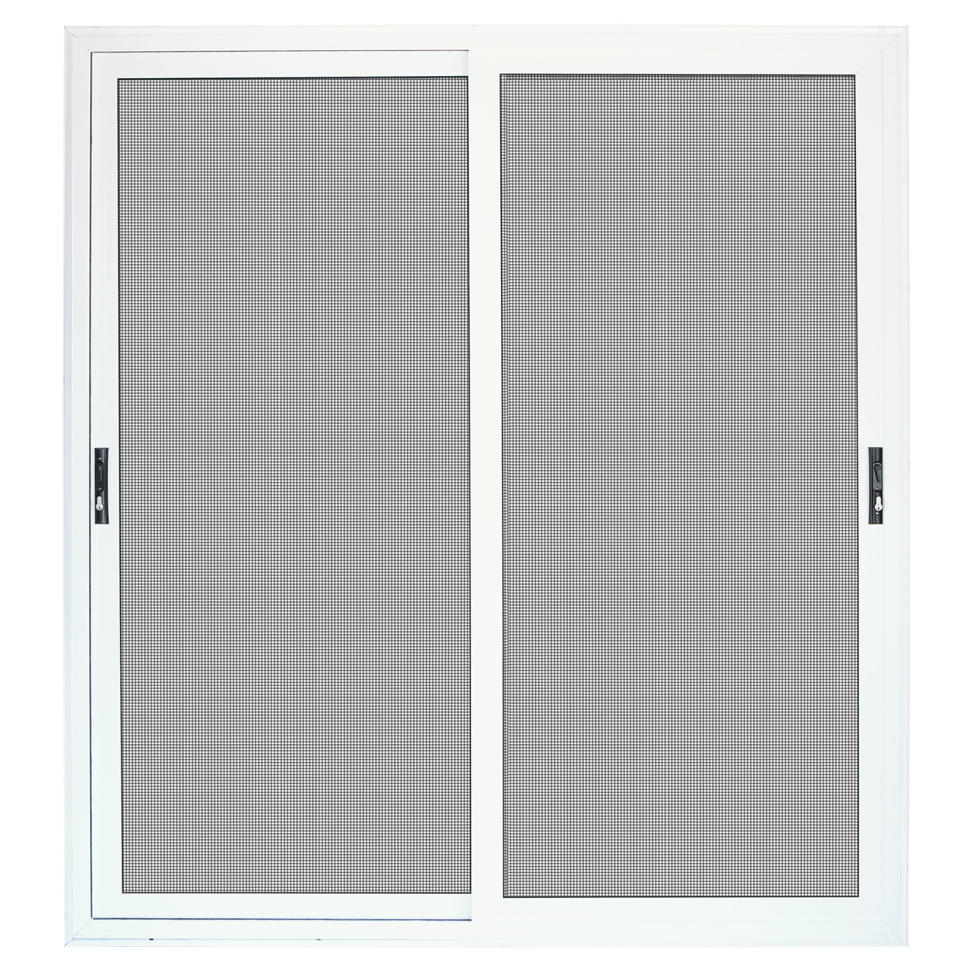 White / 72 x 80 / Surface Mount Ultimate Security Patio Screen Door with Meshtec Screen 0