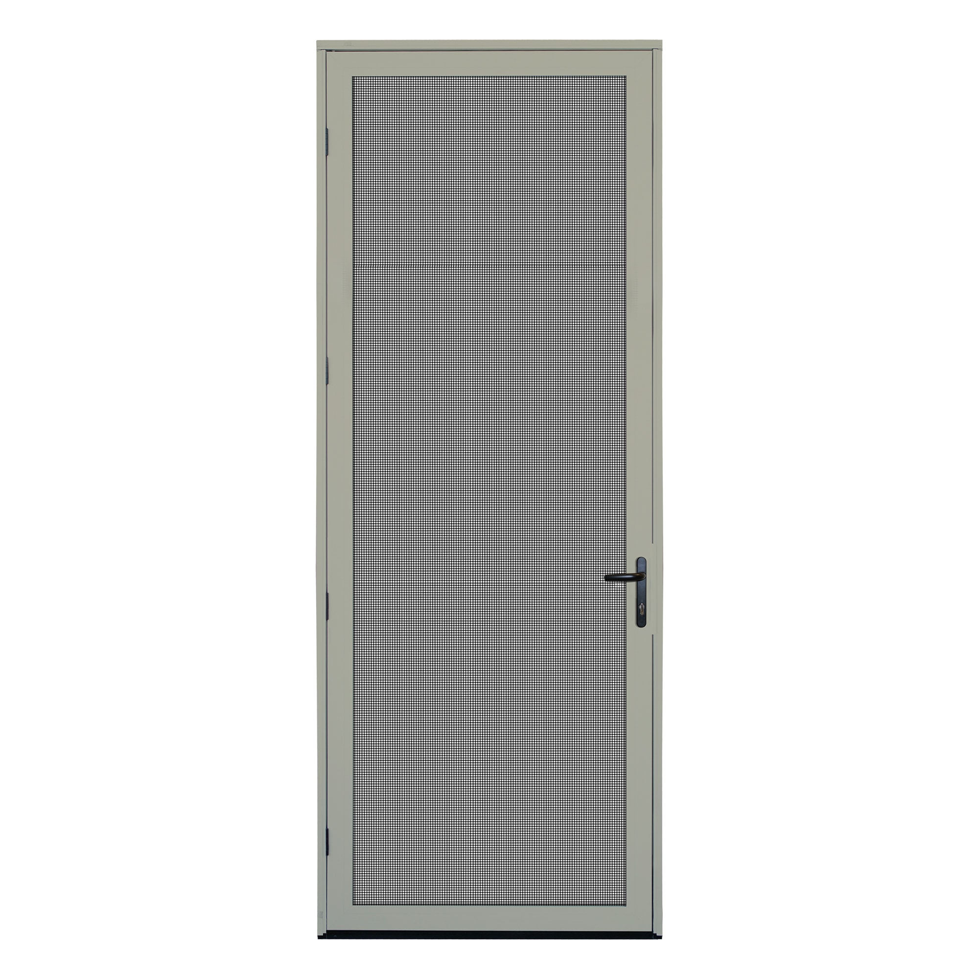 Almond / 36 x 96 / Left-hand Outswing Surface Mount Ultimate Security Screen Door with Meshtec Screen 0