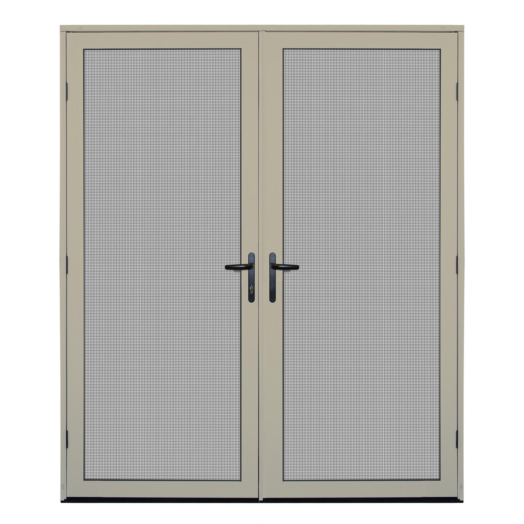Almond / 72 x 80 / Surface Mount Surface Mount Double Ultimate Security Screen Door with Meshtec Screen 0