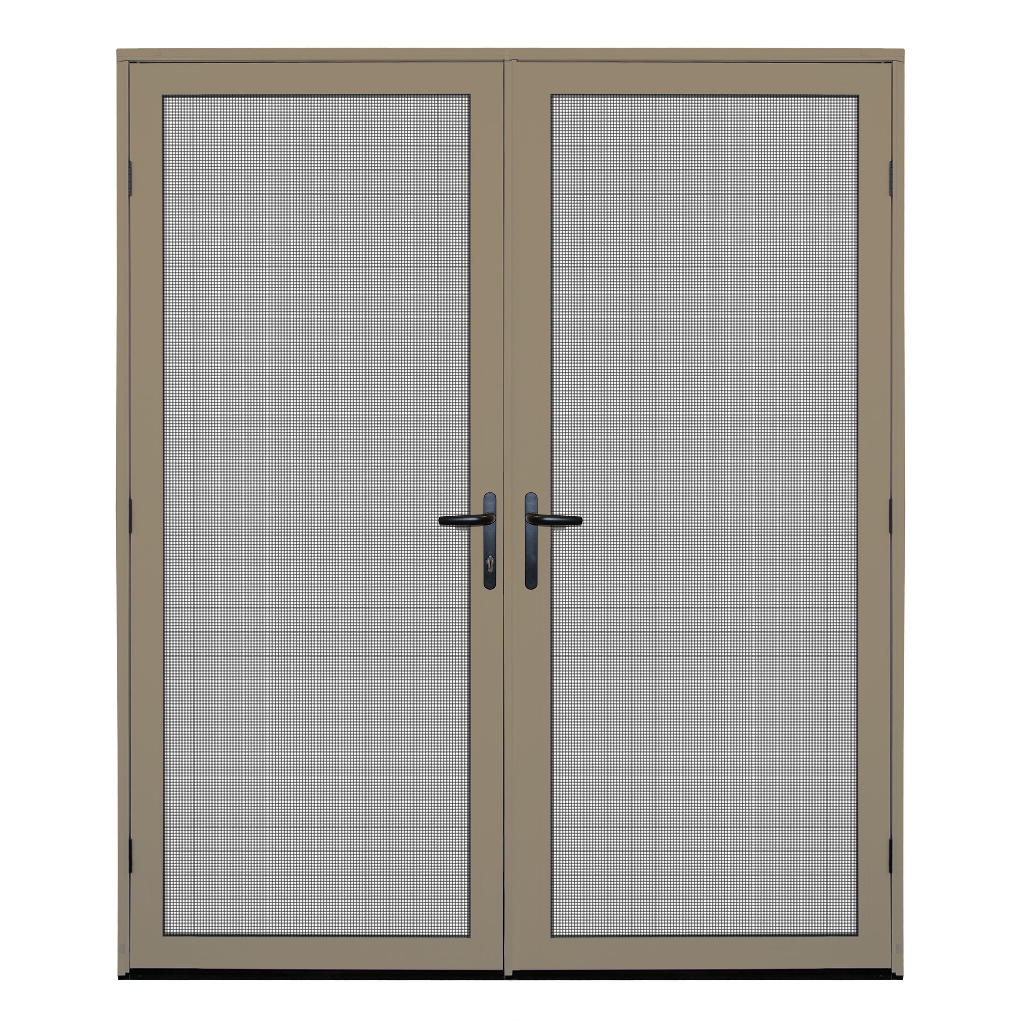 Desert Sand / 72 x 80 / Surface Mount Surface Mount Double Ultimate Security Screen Door with Meshtec Screen 0