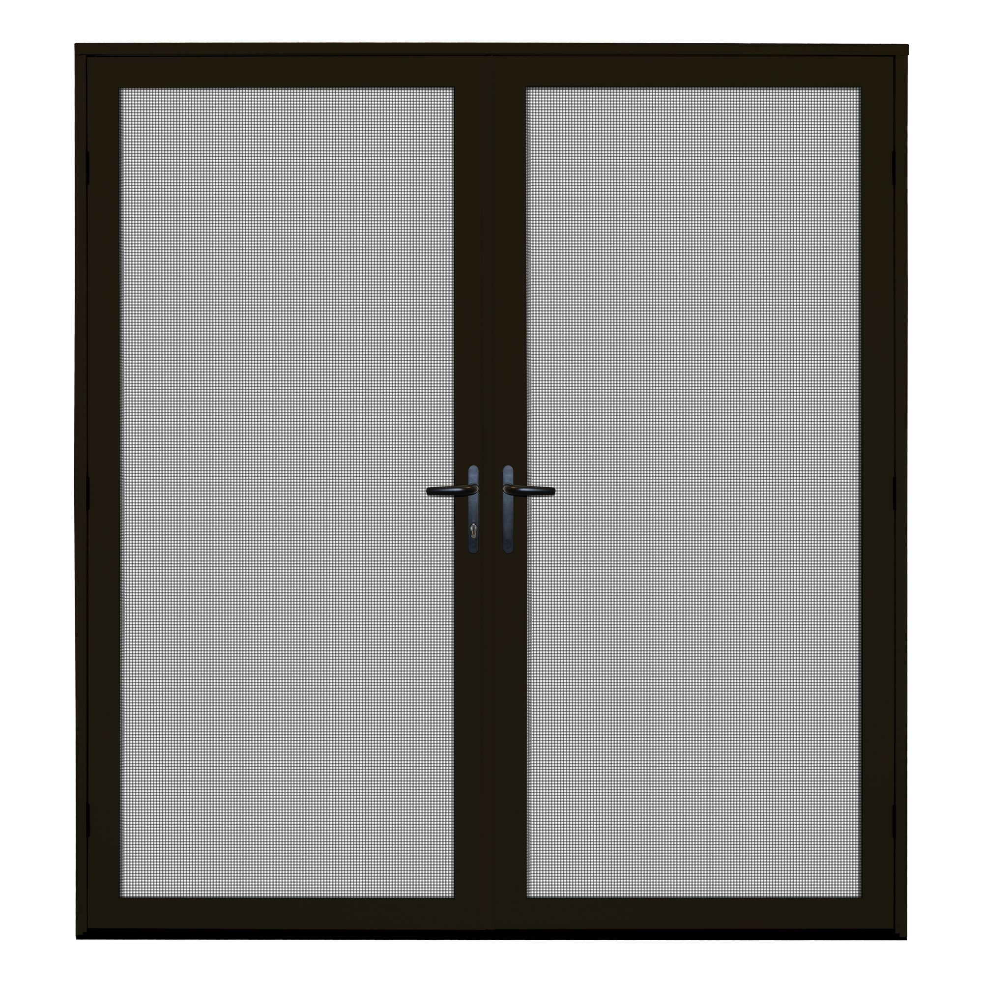 Bronze / 64 x 80 / Surface Mount Surface Mount Double Ultimate Security Screen Door with Meshtec Screen 0
