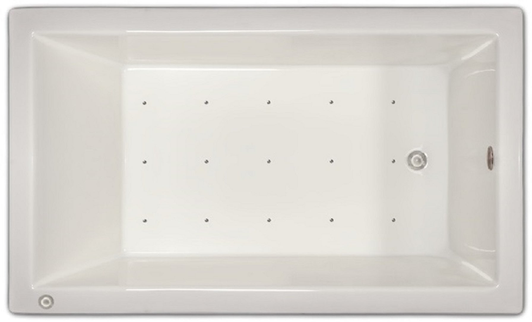 Drop-in Bathtub / 59.5x35.5x19 / high gloss white acrylic / Rectangle / LPI18-A-RD Pinnacle Bath - Air Bath 0