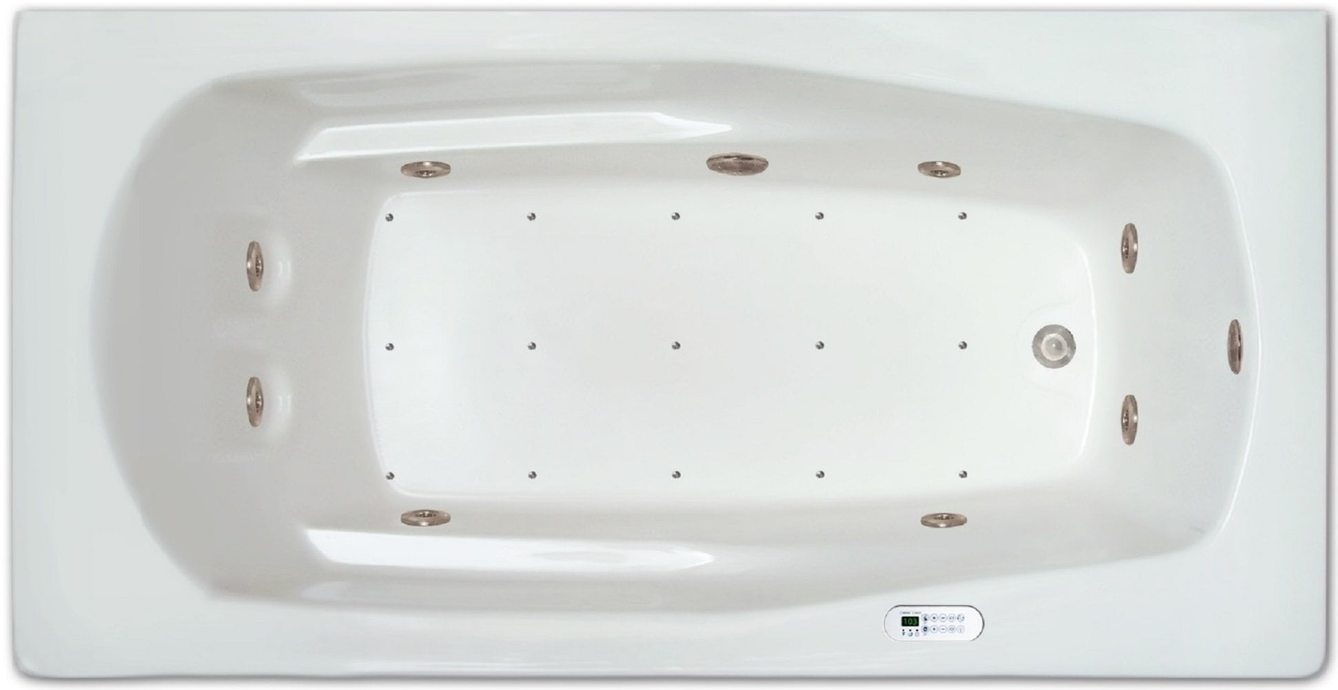 Drop-in Bathtub / 66x32x18.5 / high gloss white acrylic / Rectangle / LPI19-C-RD Pinnacle Bath - Air/Whirlpool Combo 0