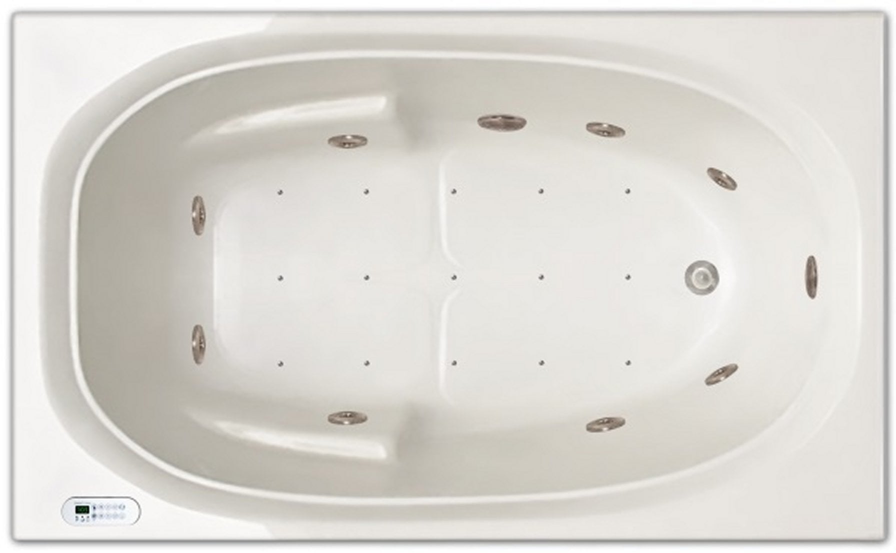 Drop-in Bathtub / 60x36x19 / high gloss white acrylic / Rectangle / LPI221-C-RD Pinnacle Bath - Air/Whirlpool Combo 0