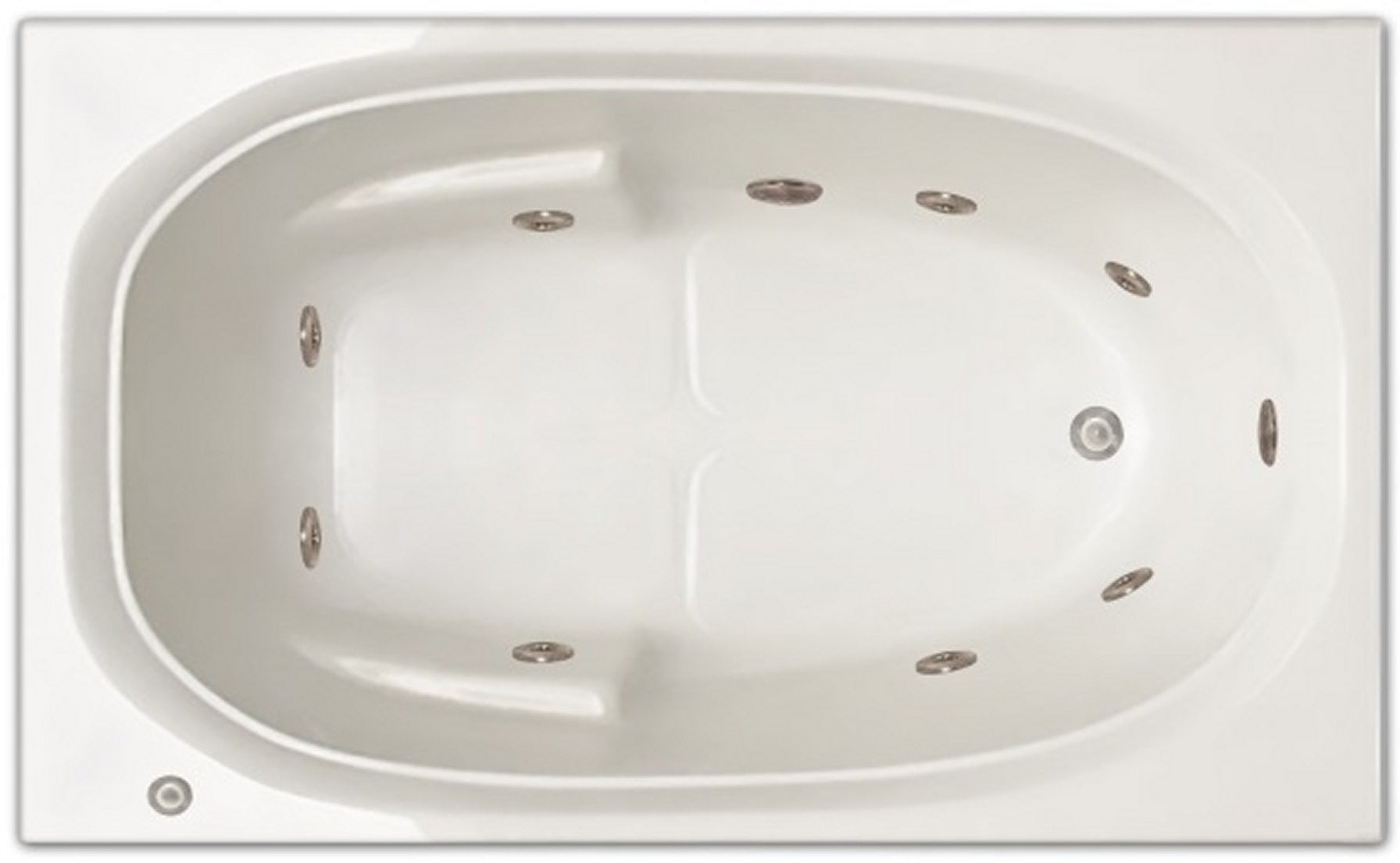 Drop-in Bathtub / 60x36x19 / high gloss white acrylic / Rectangle / LPI221-W-LD Pinnacle Bath - Whirlpool 0
