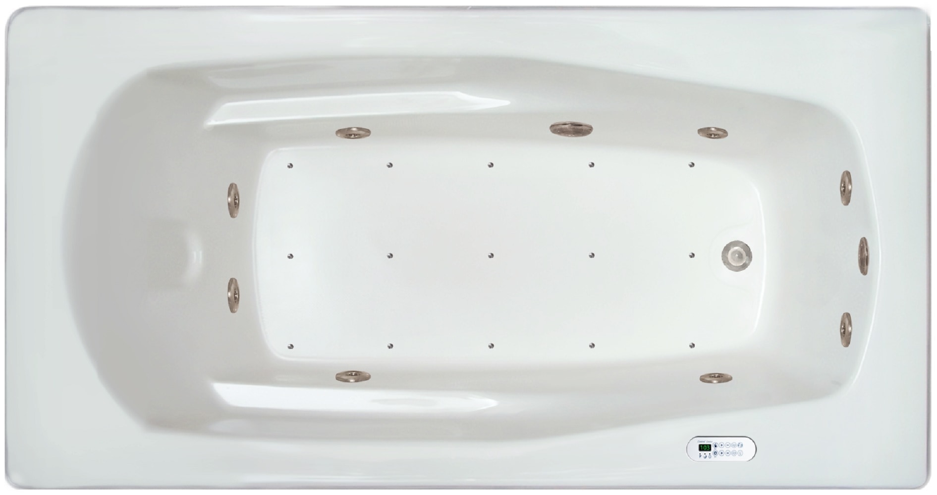 Drop-in Bathtub / 71x36x17 / high gloss white acrylic / Rectangle / LPI229-C-LD Pinnacle Bath - Air/Whirlpool Combo 0