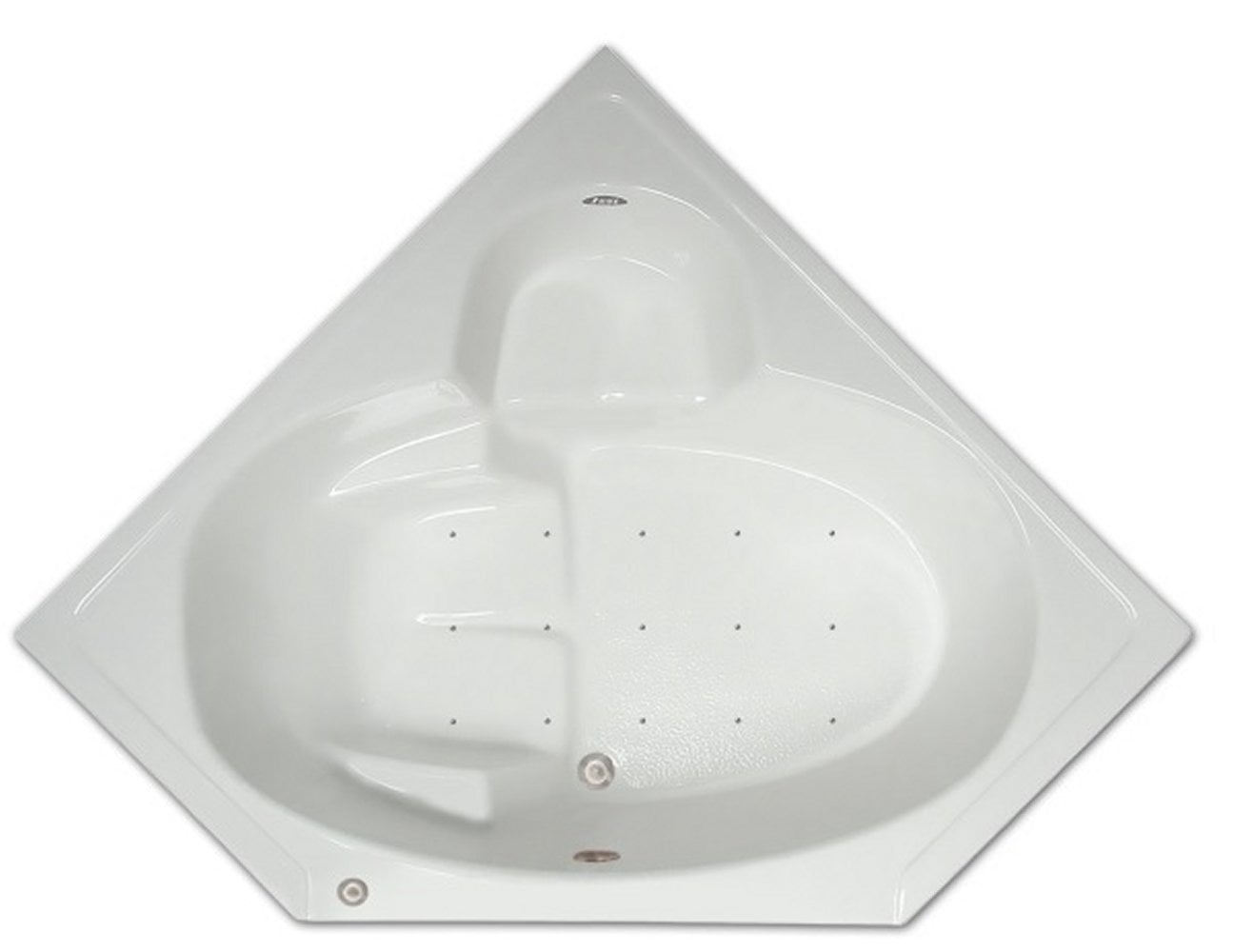 Drop-in Bathtub / 60x31.5x18.5 / high gloss white acrylic / Corner / LPI305-A Pinnacle Bath - Air Bath 0