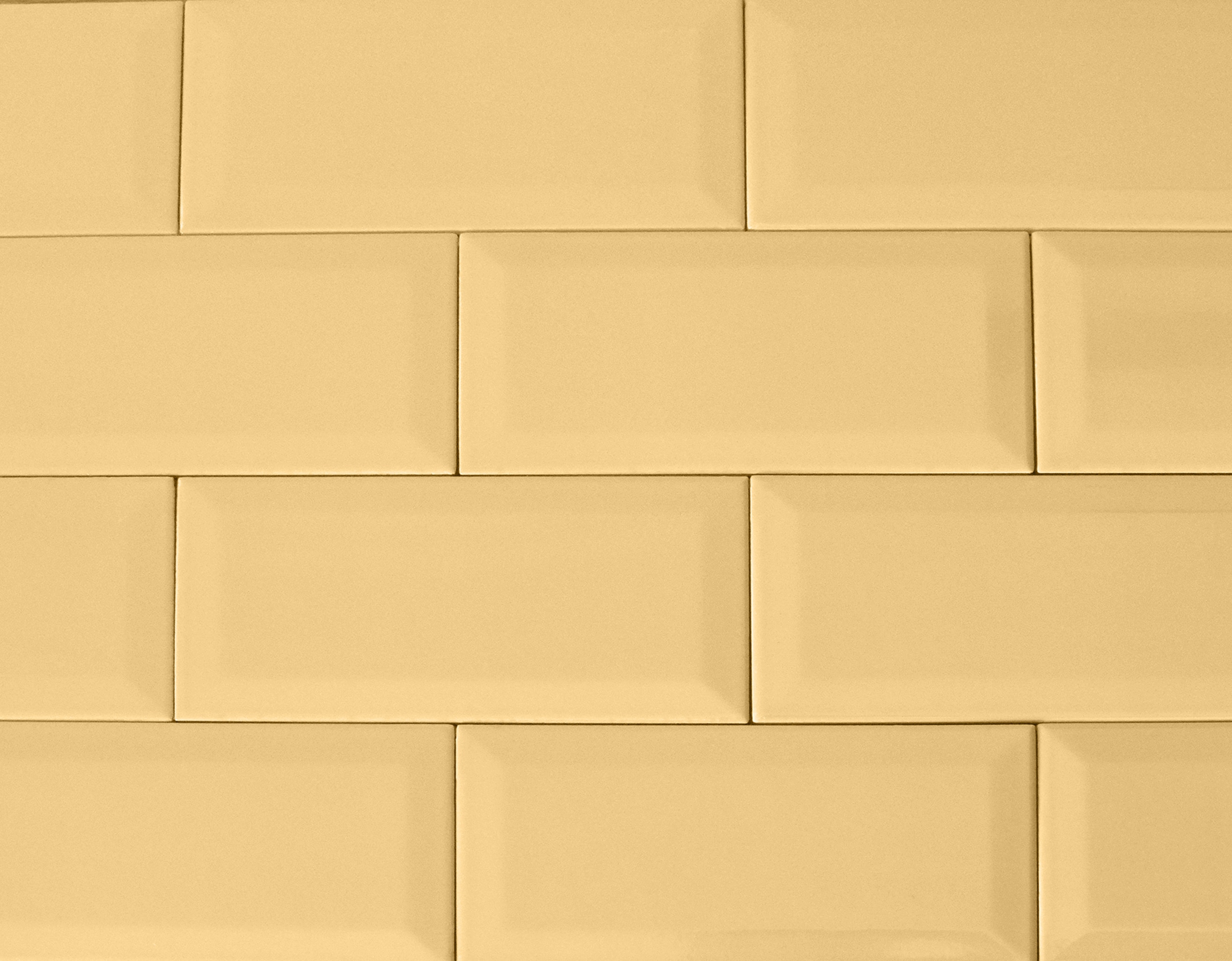4" x 8" / Glazed / Moustard Subway Tile / Metro Tile - Beveled 0