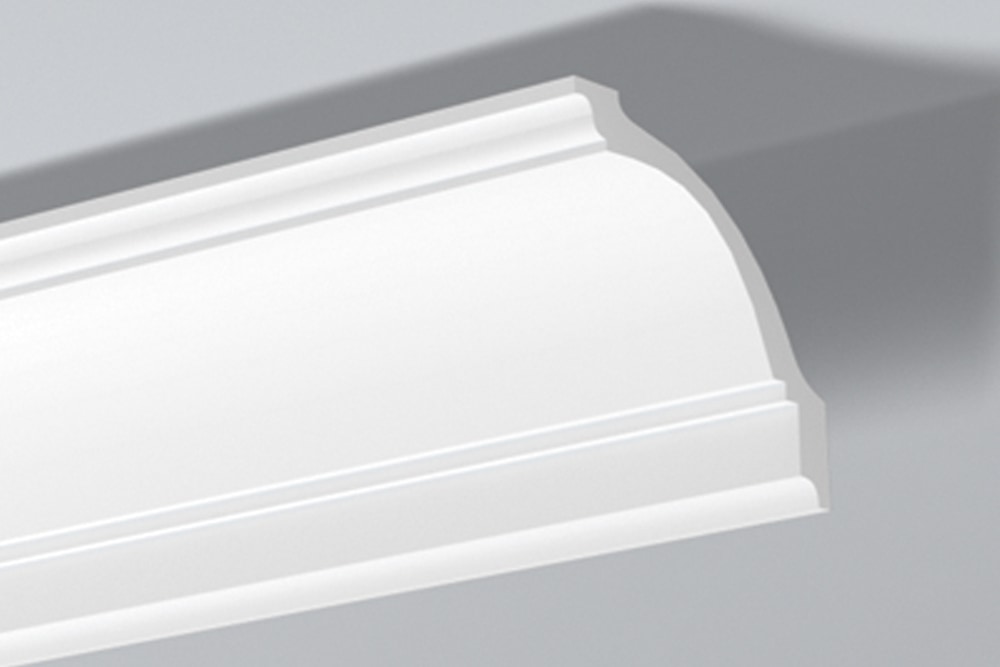 Nomastyl® Premium Polystyrene Crown Molding White Prefinished Model GP / 5 1/2" X 11/2" X 783/4"