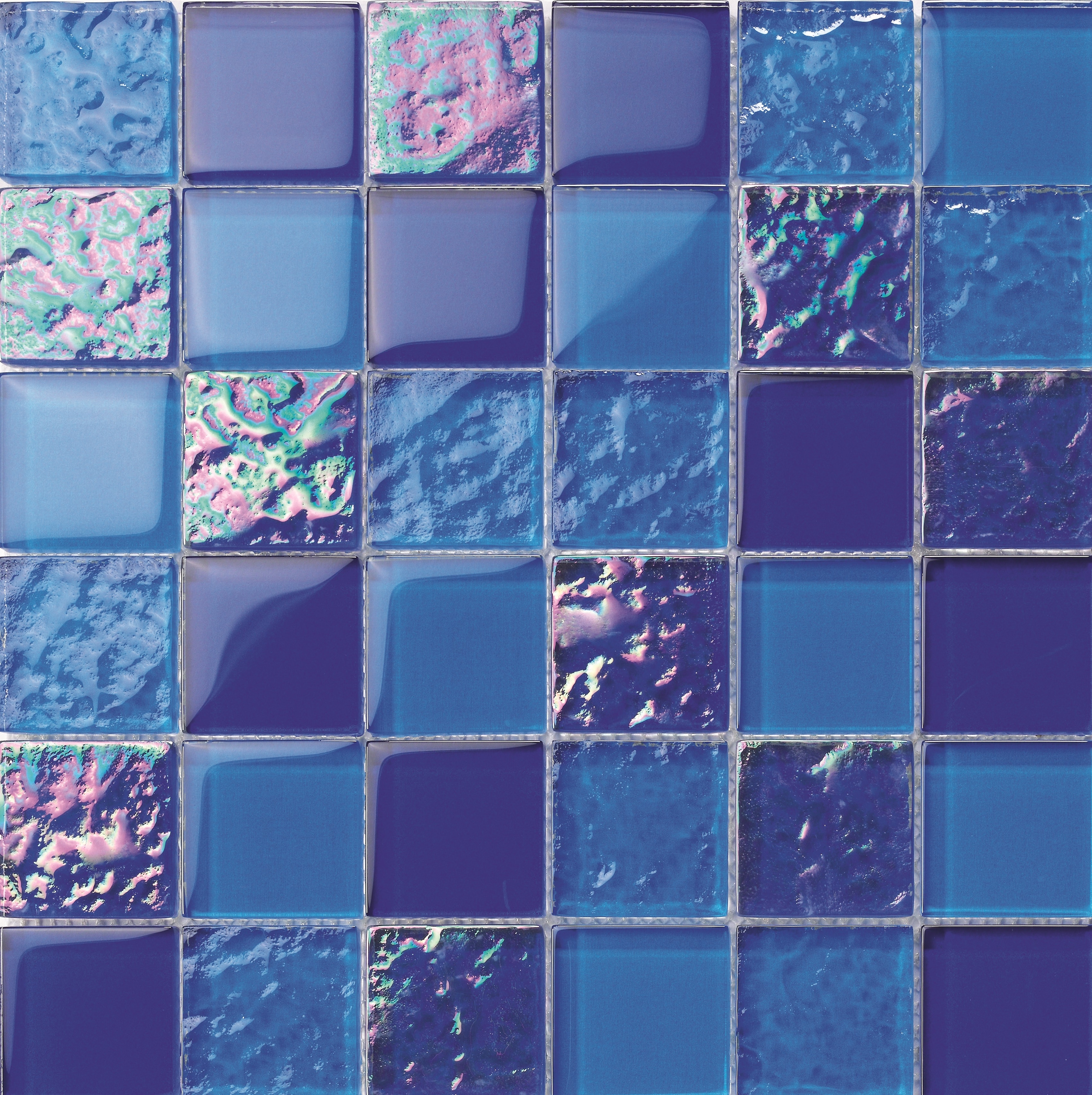 2X2 BAHAMA BLUE BLEND POOL TILE 2X2 0