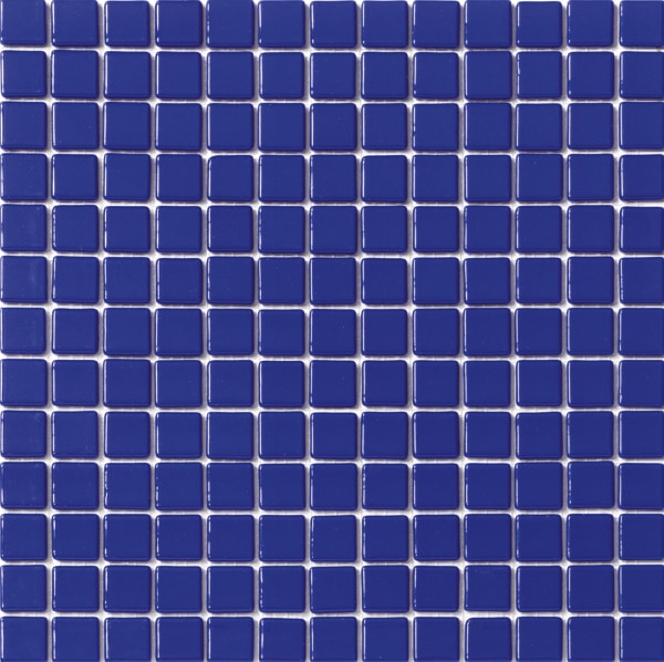 GLASS MOSAIC / 12,5" X 12,5" / SOLID SOLID BLUE MARINE - GLASS TILE - POOL TILE 0