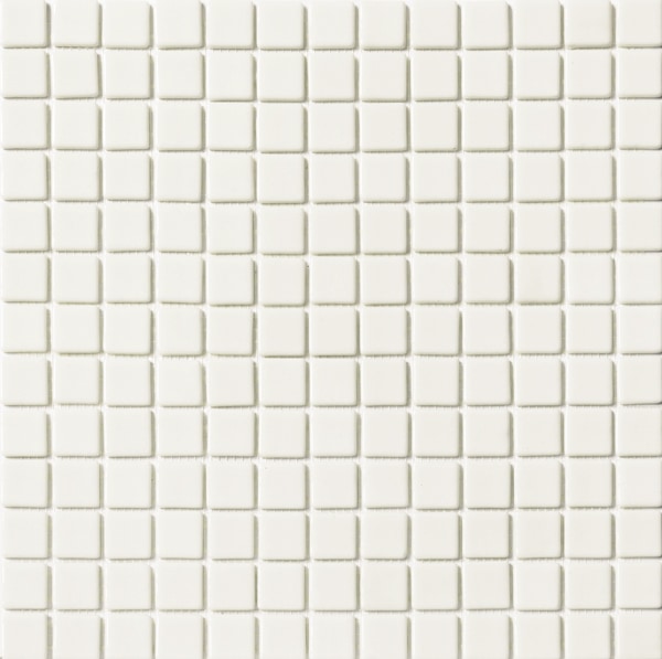 GLASS MOSAIC / 12,5" X 12,5" / SOLID SOLID WHITE NON-SLIP - GLASS TILE - POOL TILE 0