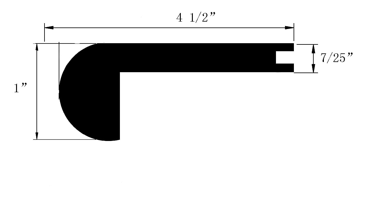 Sabbia / Flush Stair Nose / 94-1/2"x 2-1/8"x 3/4" Vinyl Moldings - XL Impact Collection - Sabbia 0