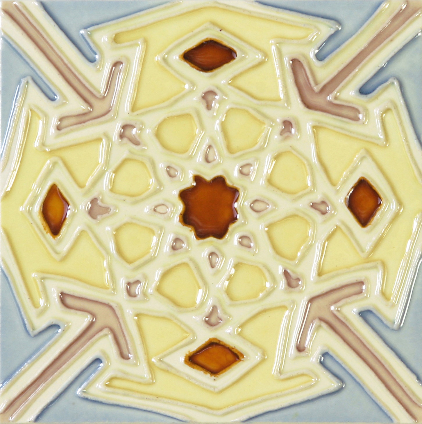 Hand-Painted Ceramic Glazed Wall Tile in Carnaval Hand-Painted Ceramic Glazed Wall Tile in Carnaval 0