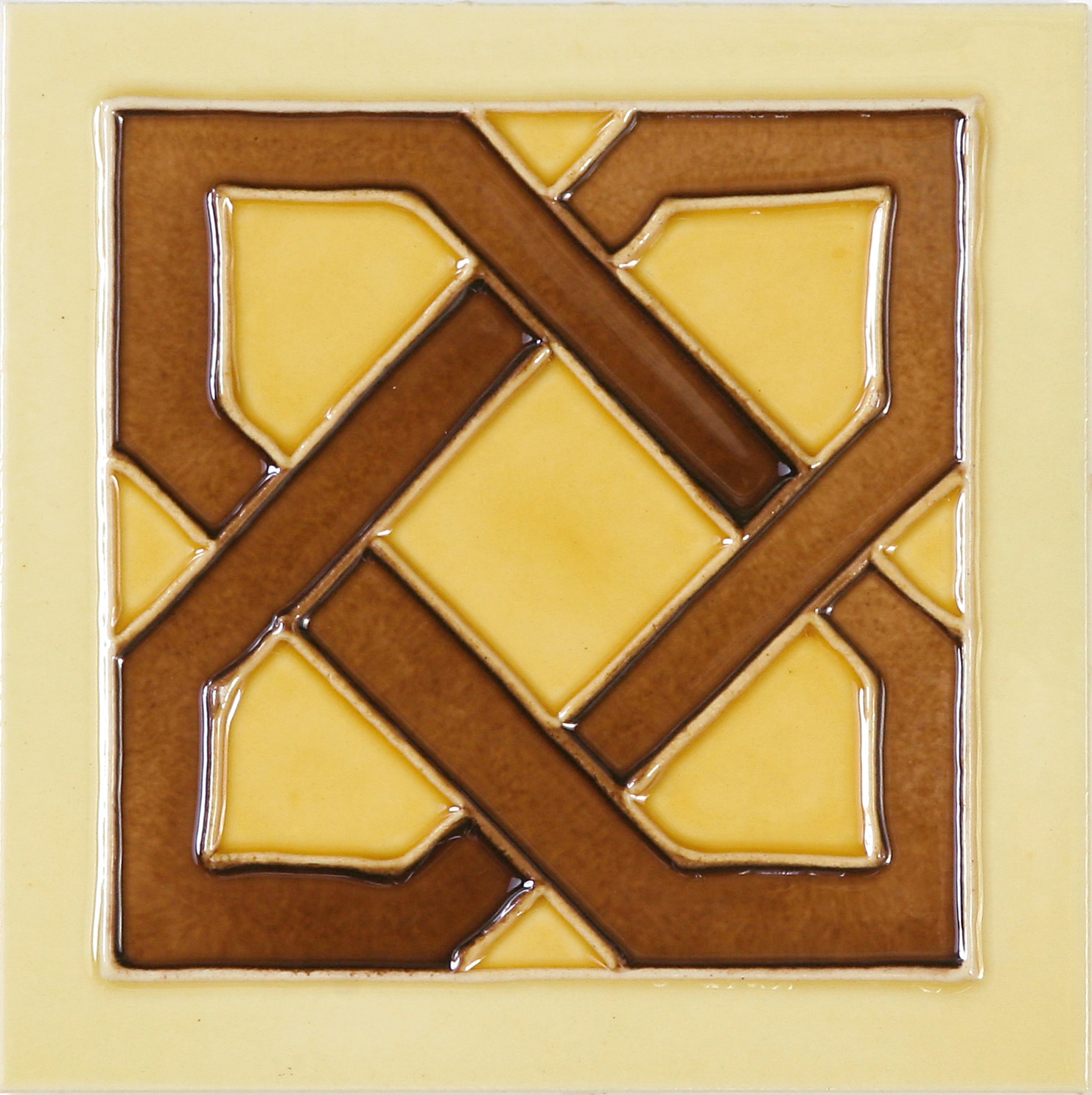Hand-Painted Ceramic Glazed Wall Tile in Dulce Hand-Painted Ceramic Glazed Wall Tile in Dulce 0
