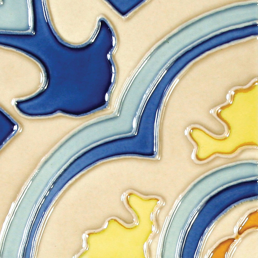 Hand-Painted Ceramic Glazed Wall Tile in Emperador Hand-Painted Ceramic Glazed Wall Tile in Emperador 0