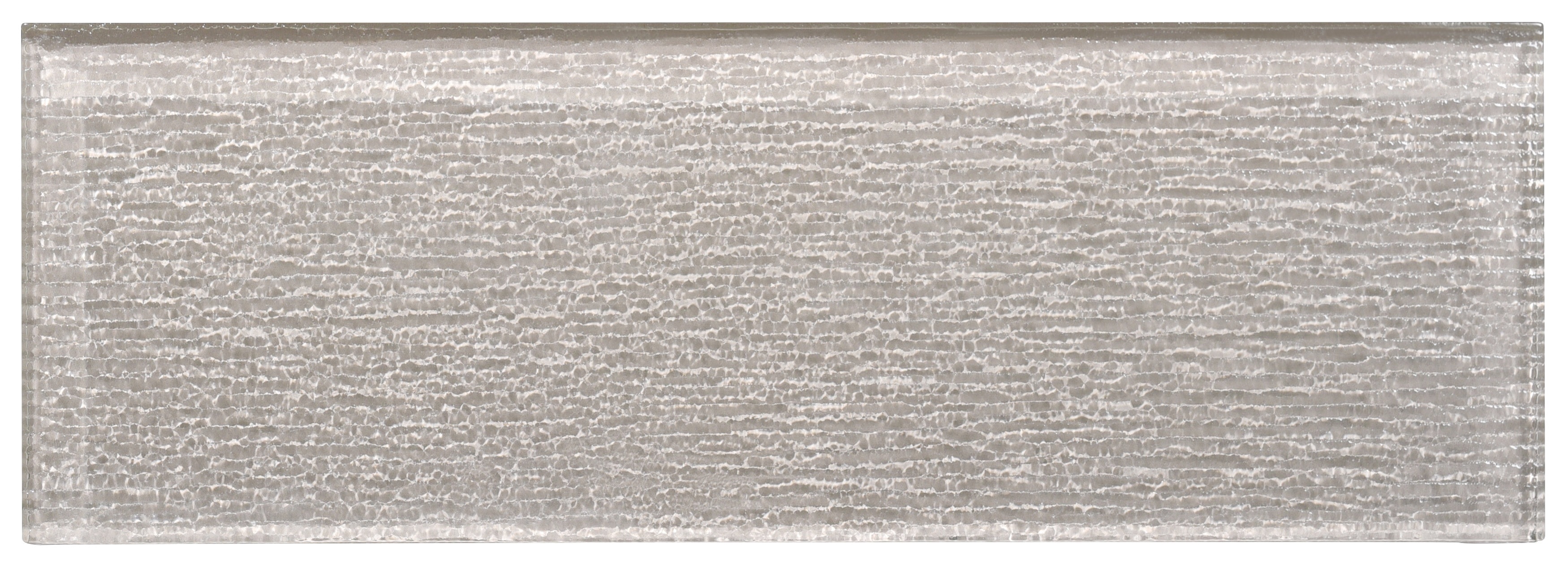 Glass Subway Tile / 4 x 12 x 0.31 inches / Glossy Textured Individual 4" X 12" Glass Subway Tile In Icy Gray 0