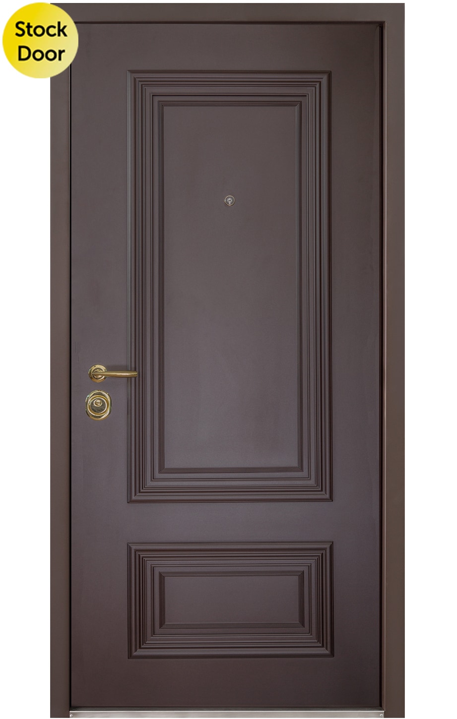 Out: Dark Brown / In: Ivory / 36" X 80" / Right hand Inswing Polo Steel Entry Door 0