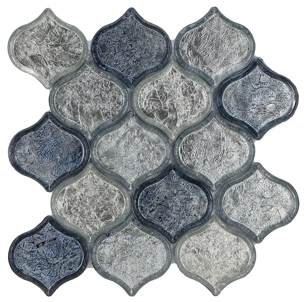 Comtemporary BLUE BLEND PEACH- OCEAN WEAVES GLASS 0
