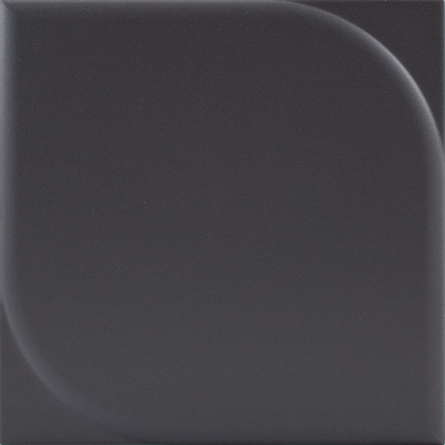 Leaf / 5"x5" / Matte - Black Fundamental Series - Ceramic Tile 0