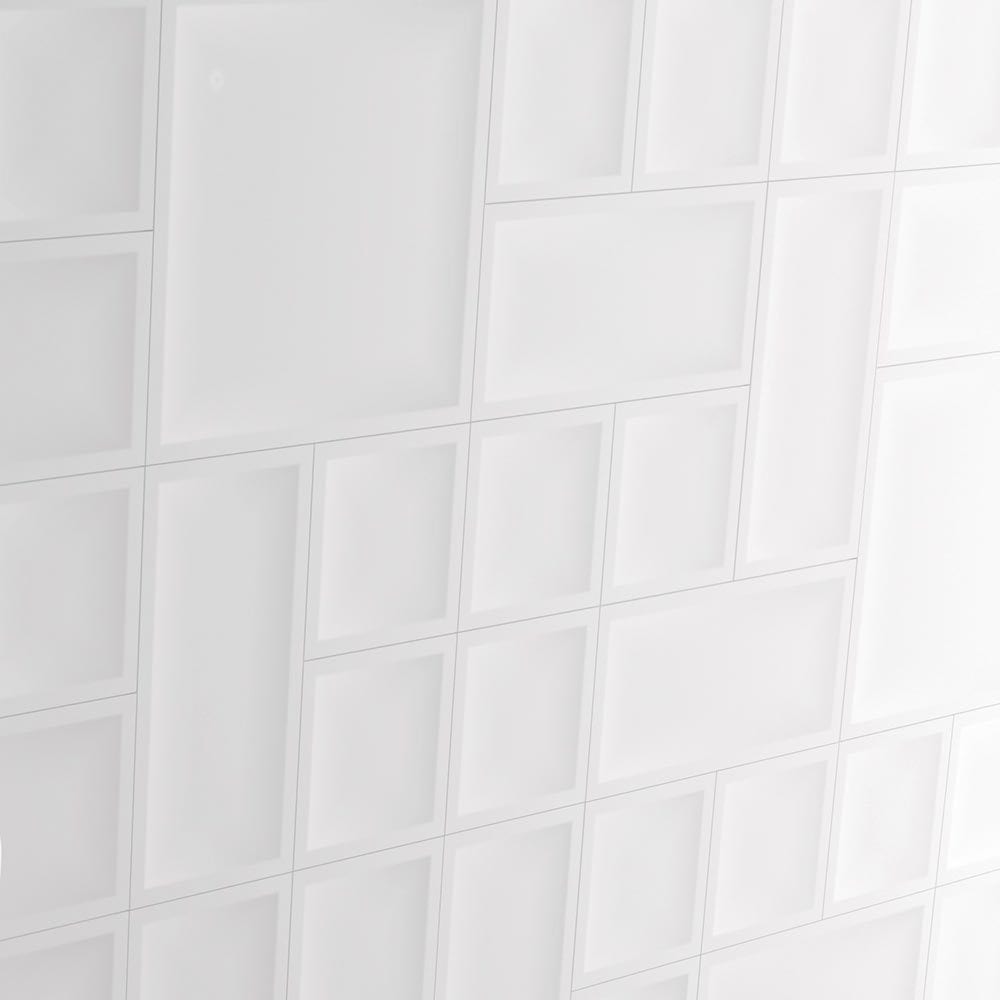 Inset / 10"x10" / Matte - White Fundamental Series - Ceramic Tile 0