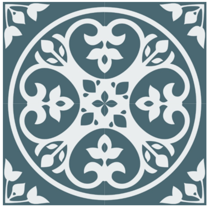 Nouveau / 8"x 8" / Matte Ceramic Tile - Impression Series 0