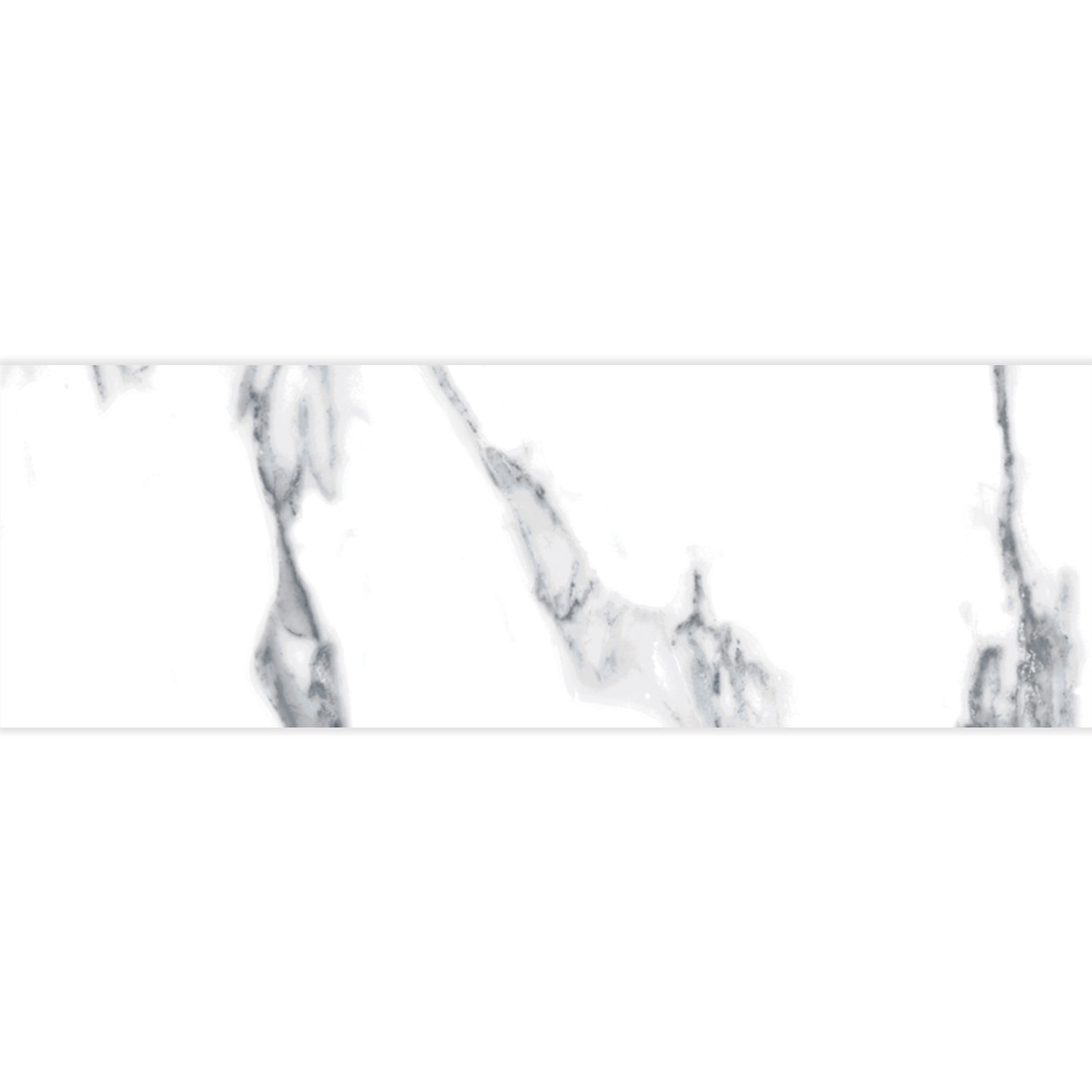 Statuario Extra / 4"x12" Bullnose / Glossy Porcelain Tile - Statuario Marble 0