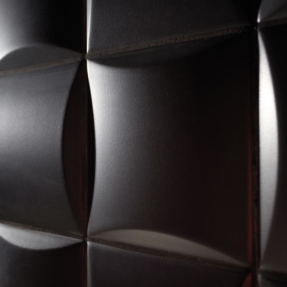 Wicker / 5"x5" / Matte - Black Fundamental Series - Ceramic Tile 0