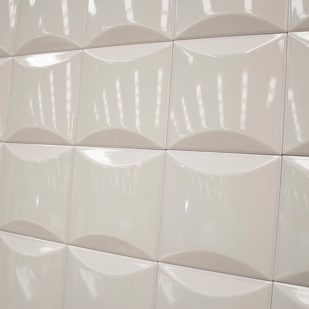 Wicker / 5"x5" / Glossy - Gray Fundamental Series - Ceramic Tile 0