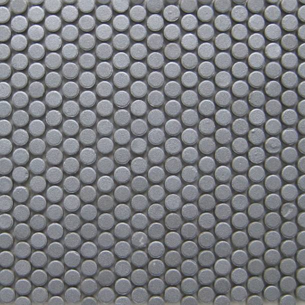 Silver, small circles / Metallic Porcelain Circle Mosaics 0