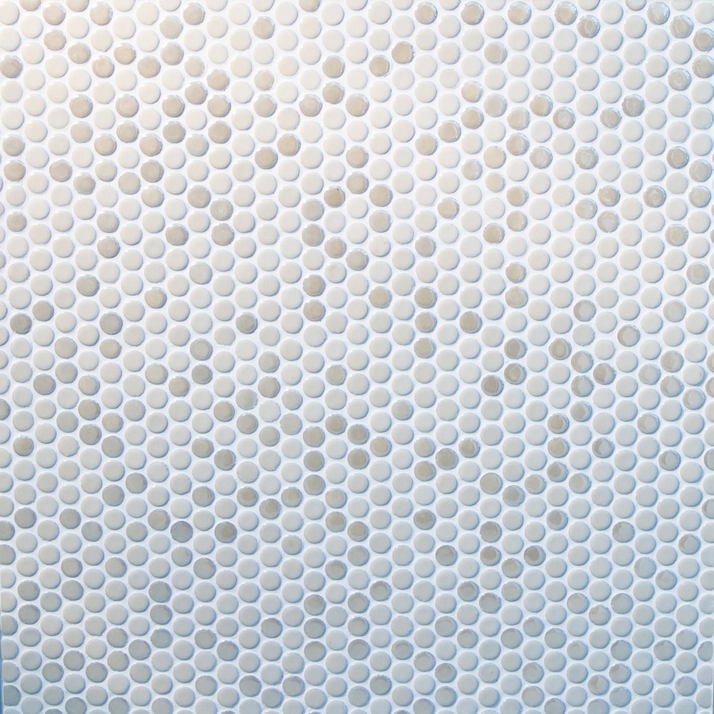 Light and dark beige, small circles / Glossy and Matte Porcelain Circle Mosaics 0